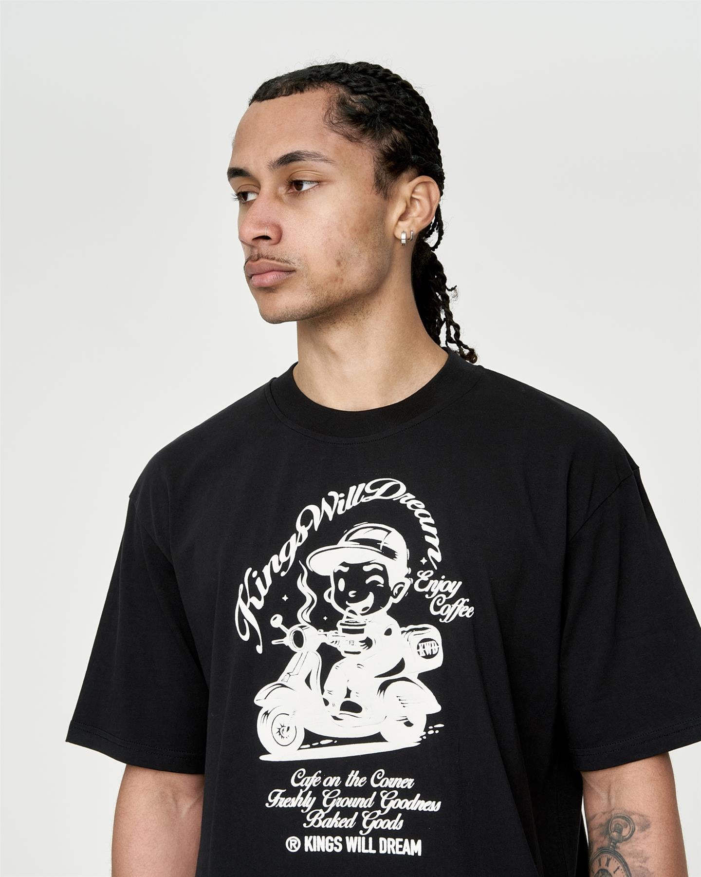 Mens Studio Cafe Boy T-Shirt Black