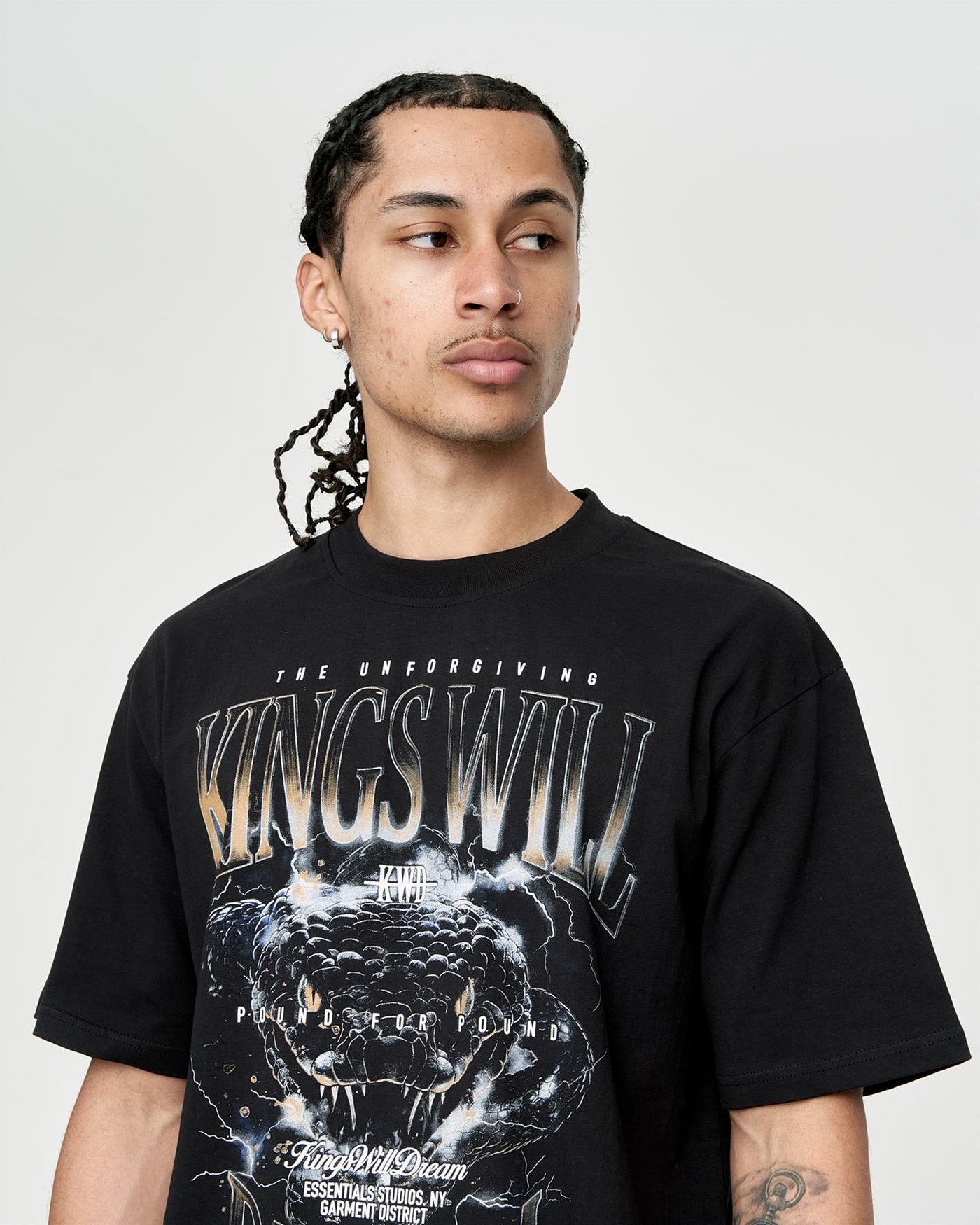 Mens Studio Snake Eyes T-Shirt Black