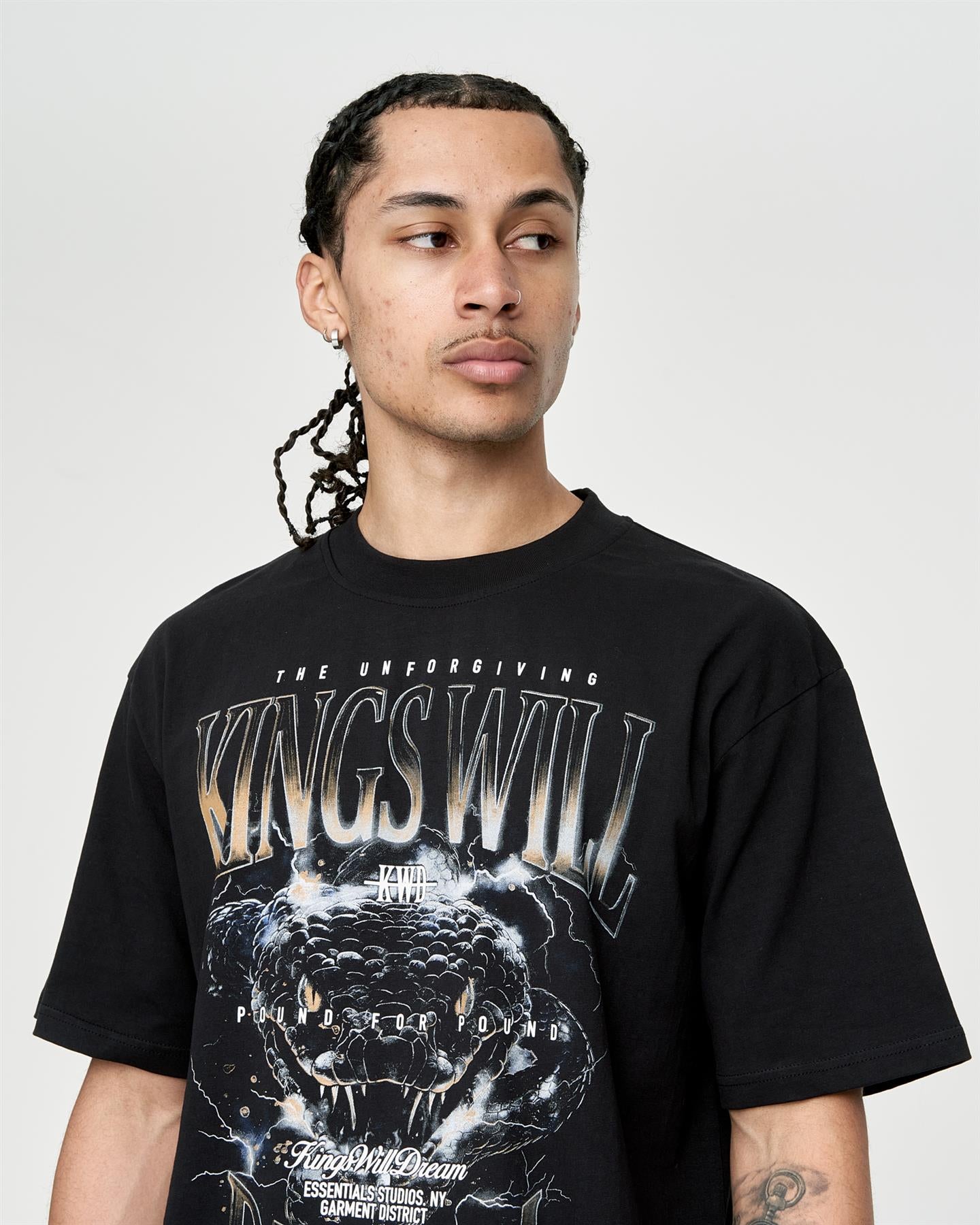 Mens Studio Snake Eyes T-Shirt Black