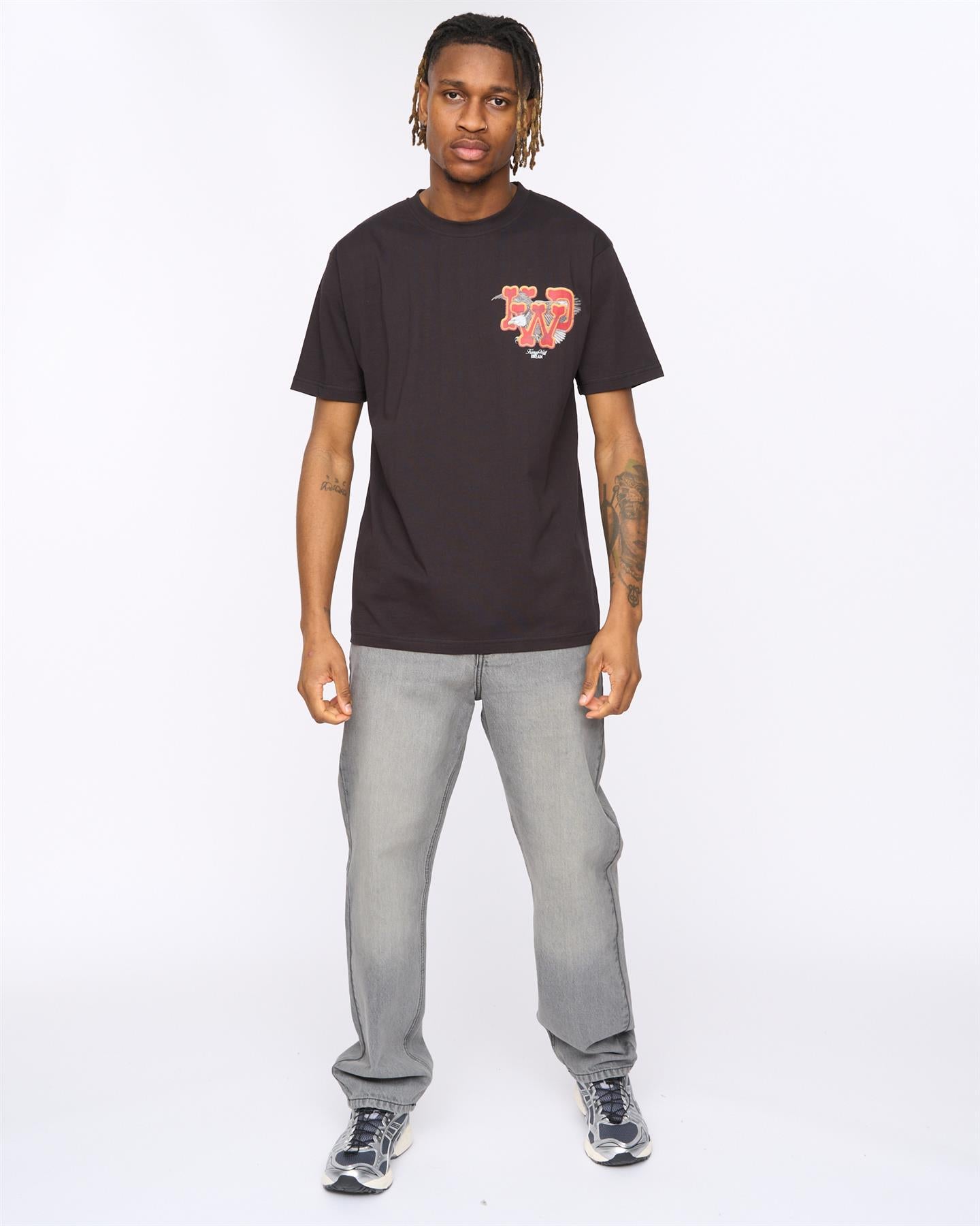Mens Eagle Relaxed Fit T-Shirt Black