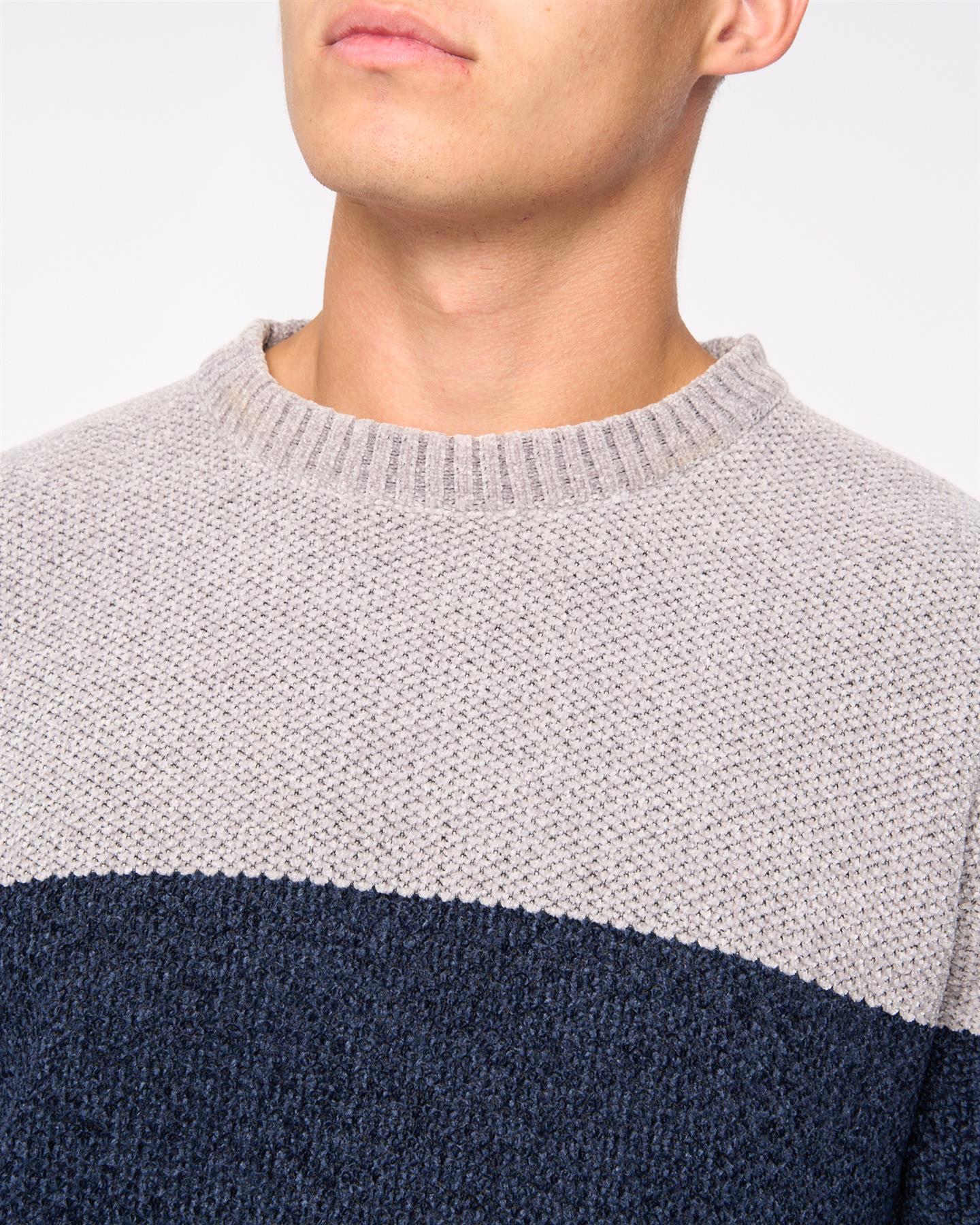 Mens  Kirkman Crew Knit Light Grey