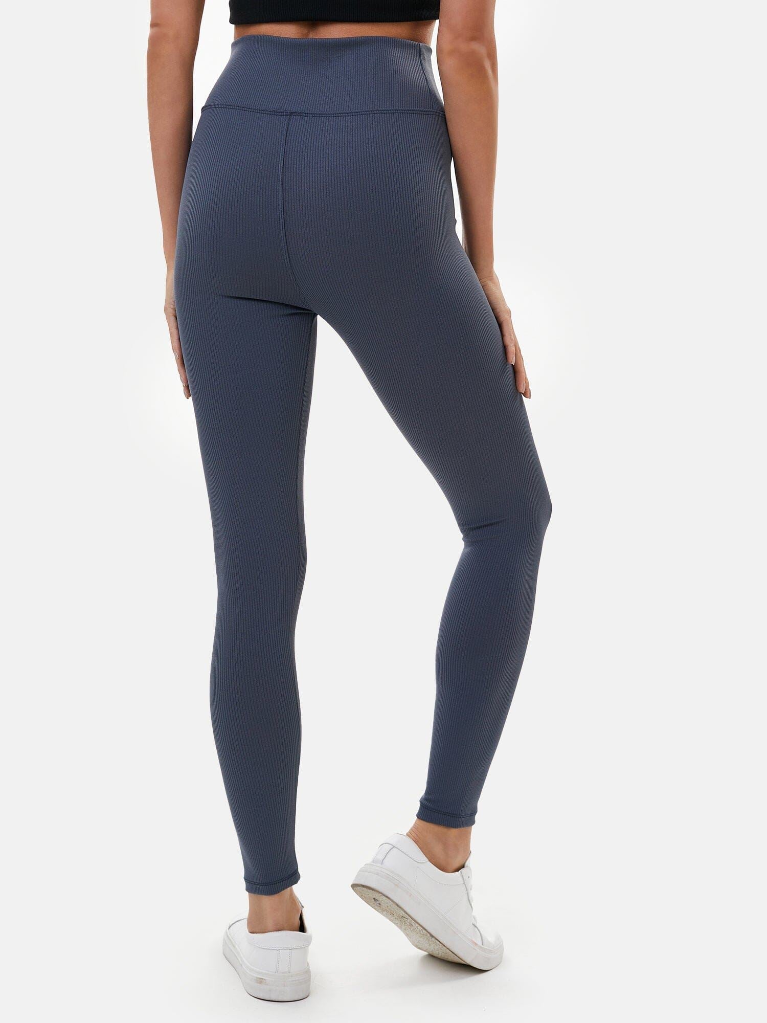 Womens Zelal Ribbed Leggings Anthracite