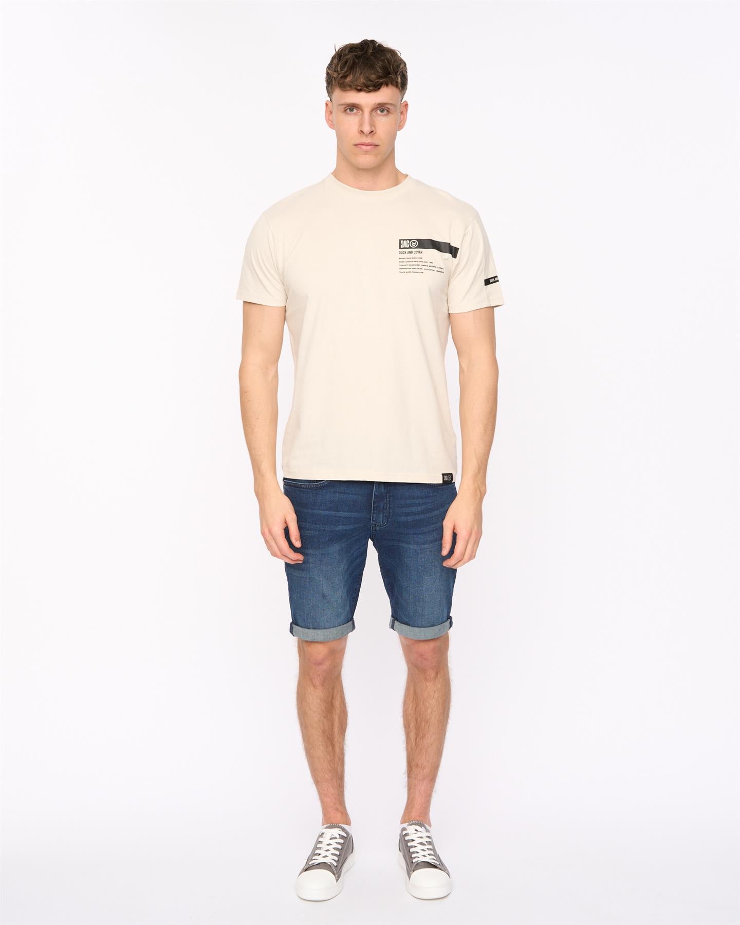 Mens Tatick T-Shirt Light Stone
