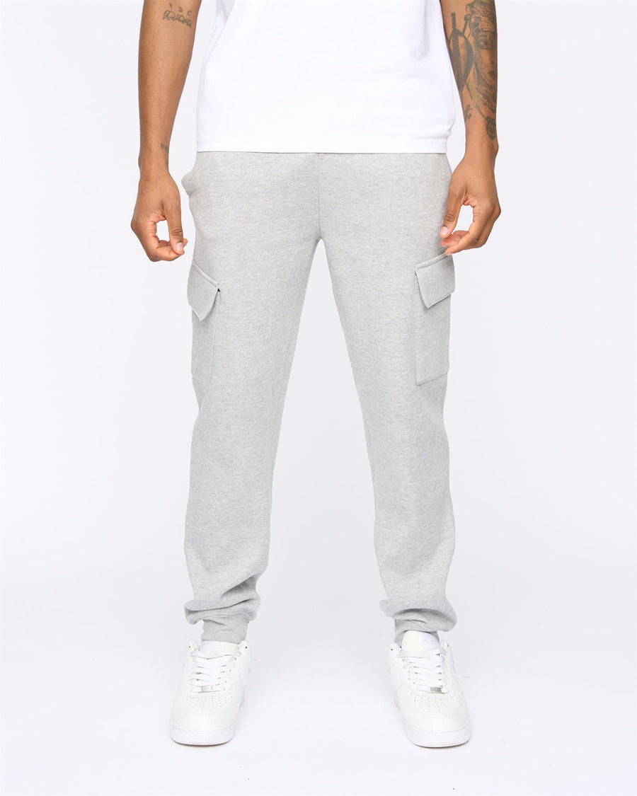 Mens Crosby Cargo Joggers Grey Marl