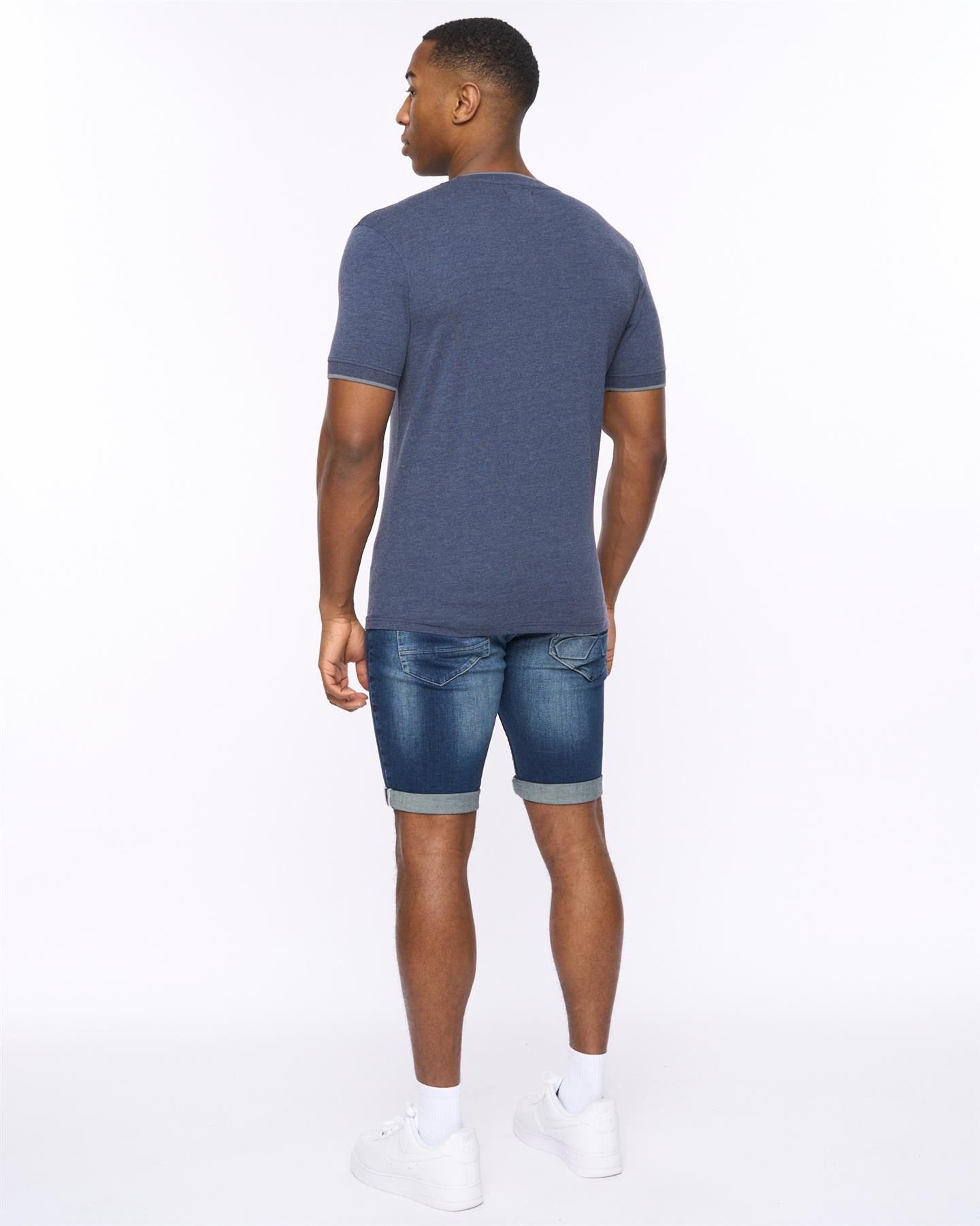 Mens Einstip T-Shirt Navy Marl