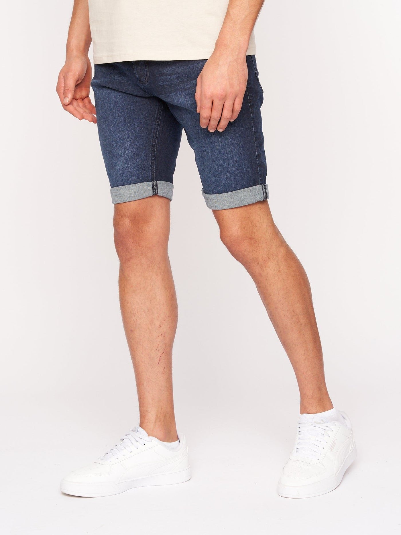 Reestier Denim Shorts Dark Wash