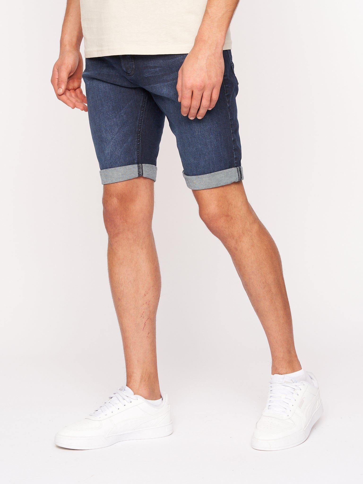 Reestier Denim Shorts Dark Wash