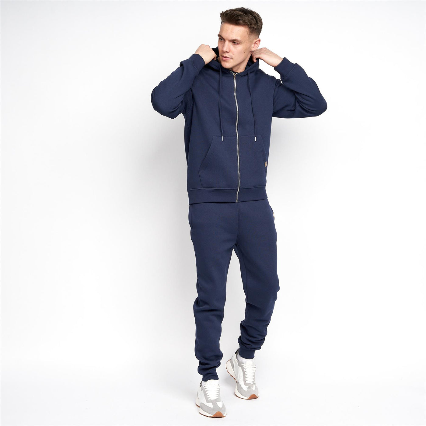 Garret MVE Zip Thru Hoodie Navy
