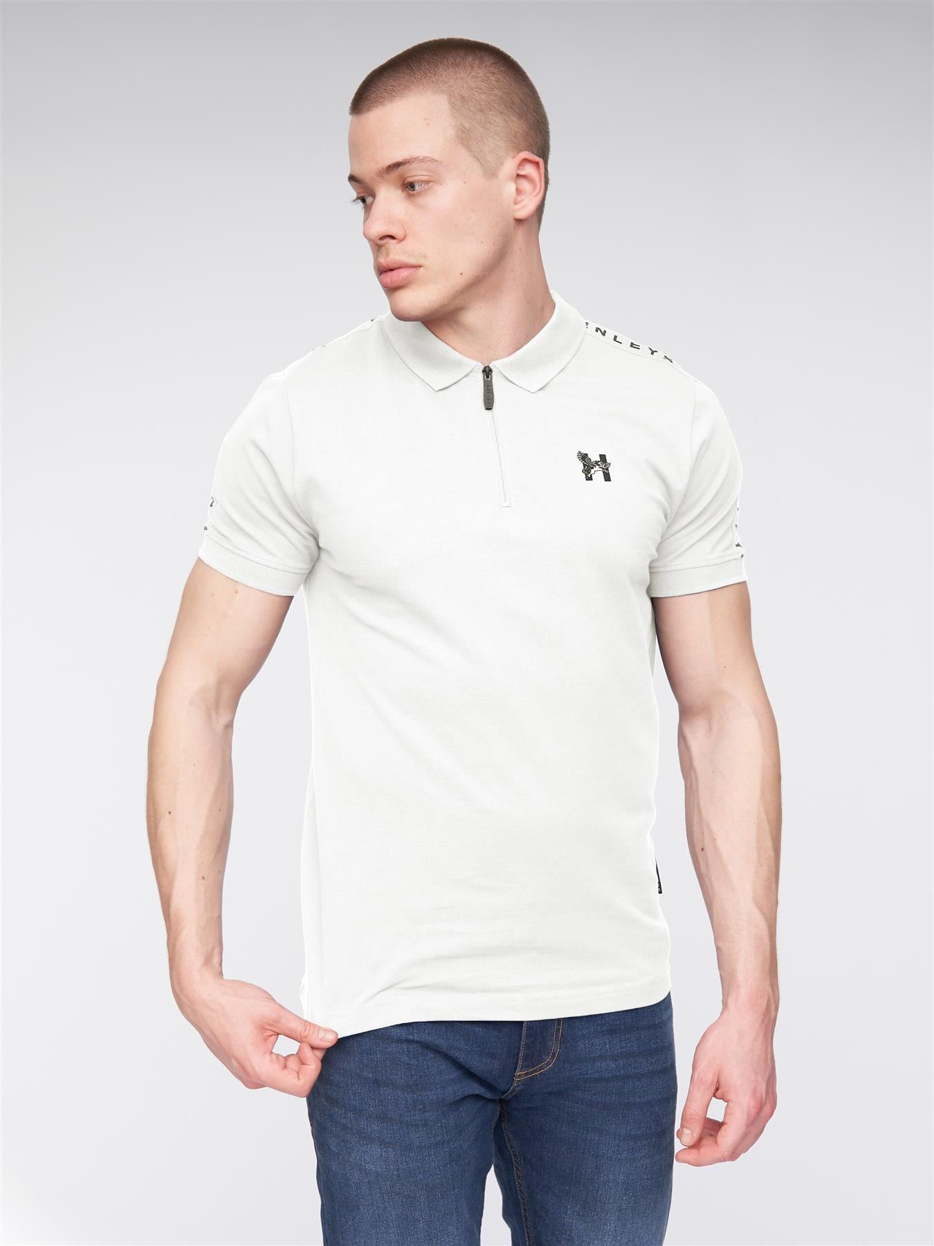 Mens Tapehen Polo White