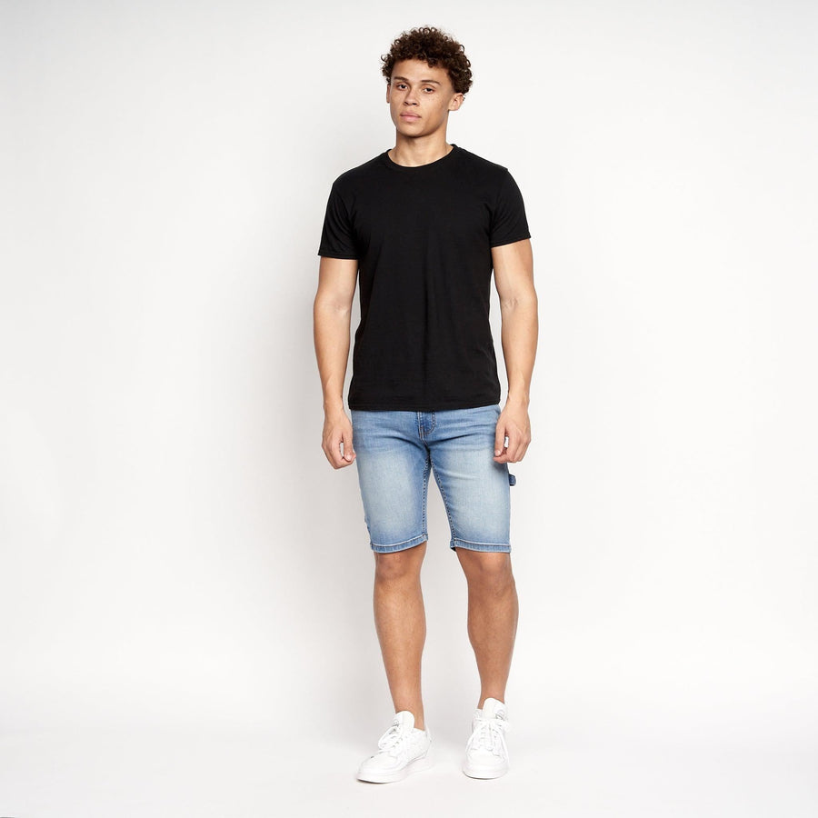 Carpenter Denim Shorts Mid Wash