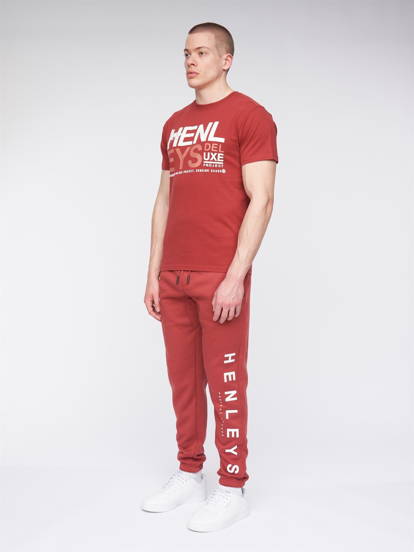 Mens Classhen Joggers Deep Red