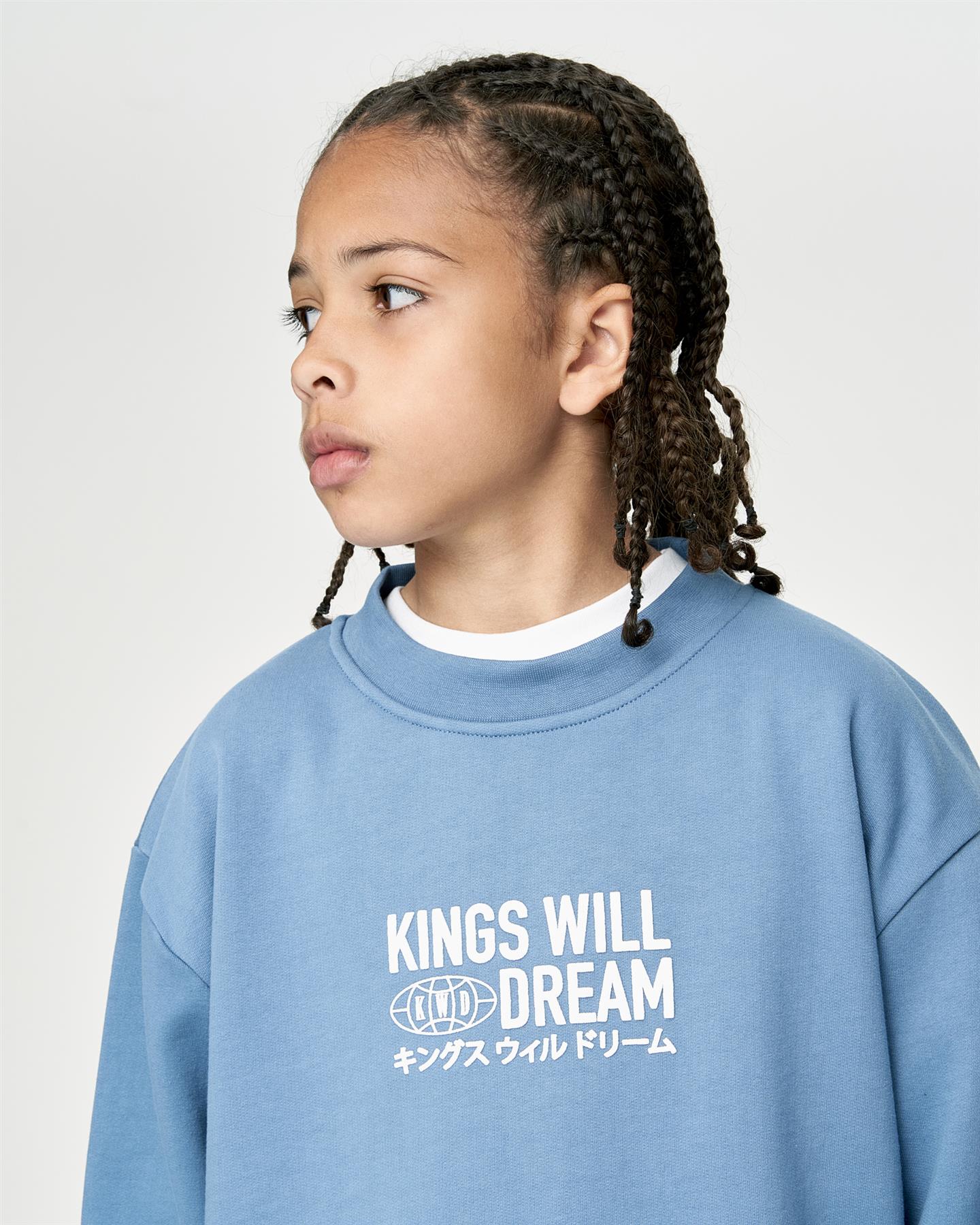 Kids Boys Studio Title Crew Sweat Blue