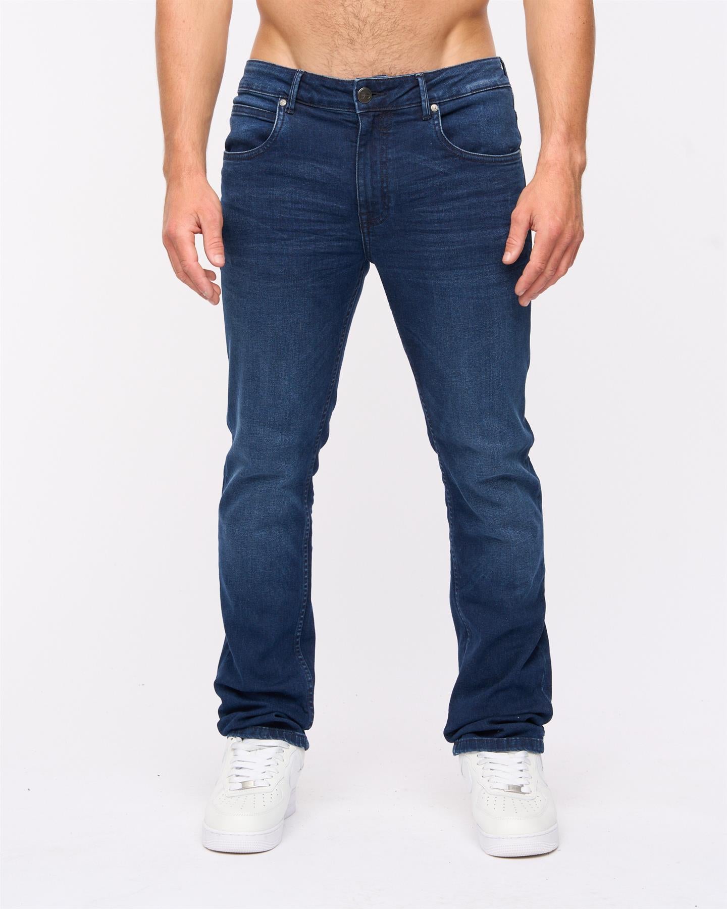 Mens Svelte Slim Fit Stretch Jeans Dark Wash
