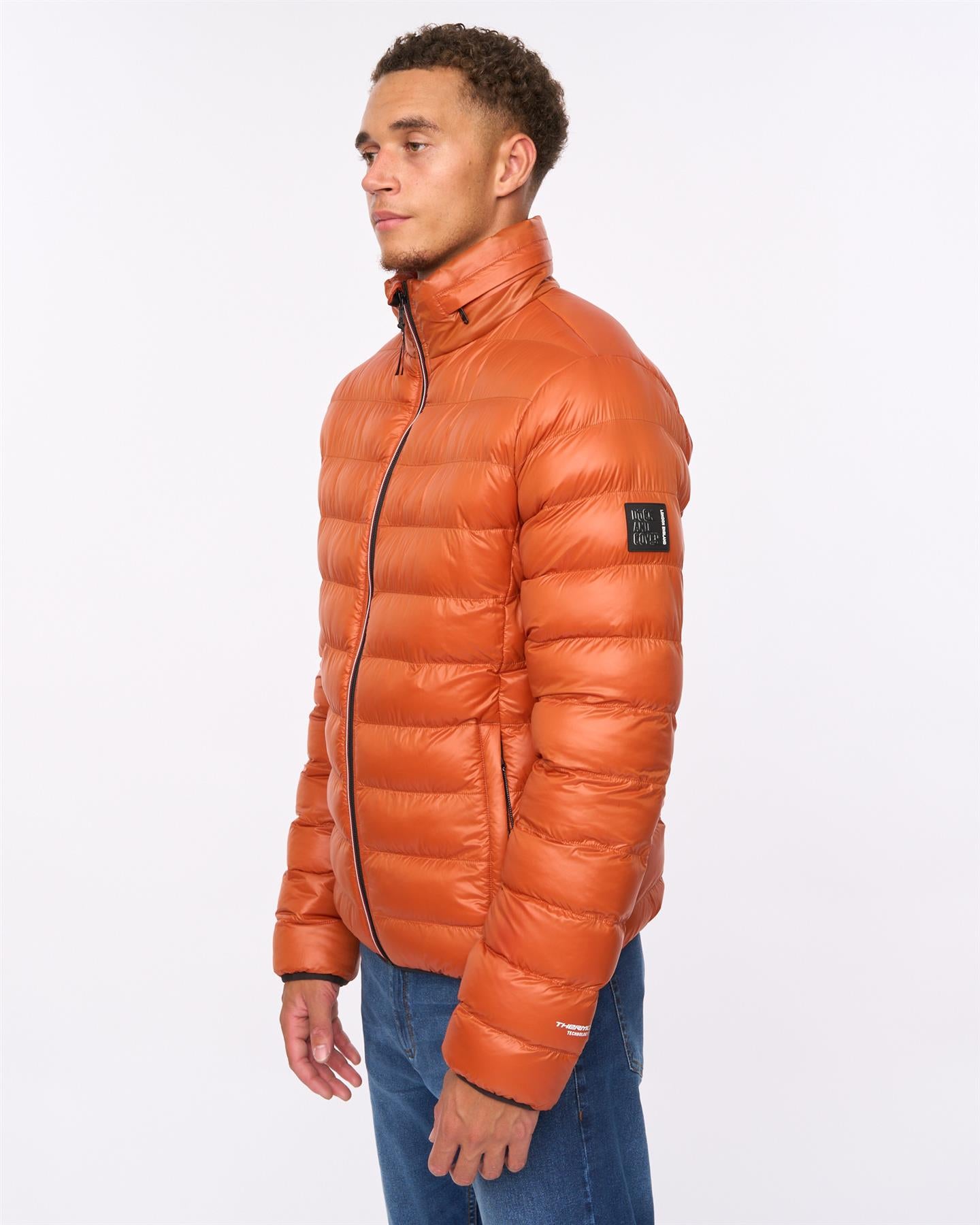 Mens Shemmy Two Quilted Jacket Orange