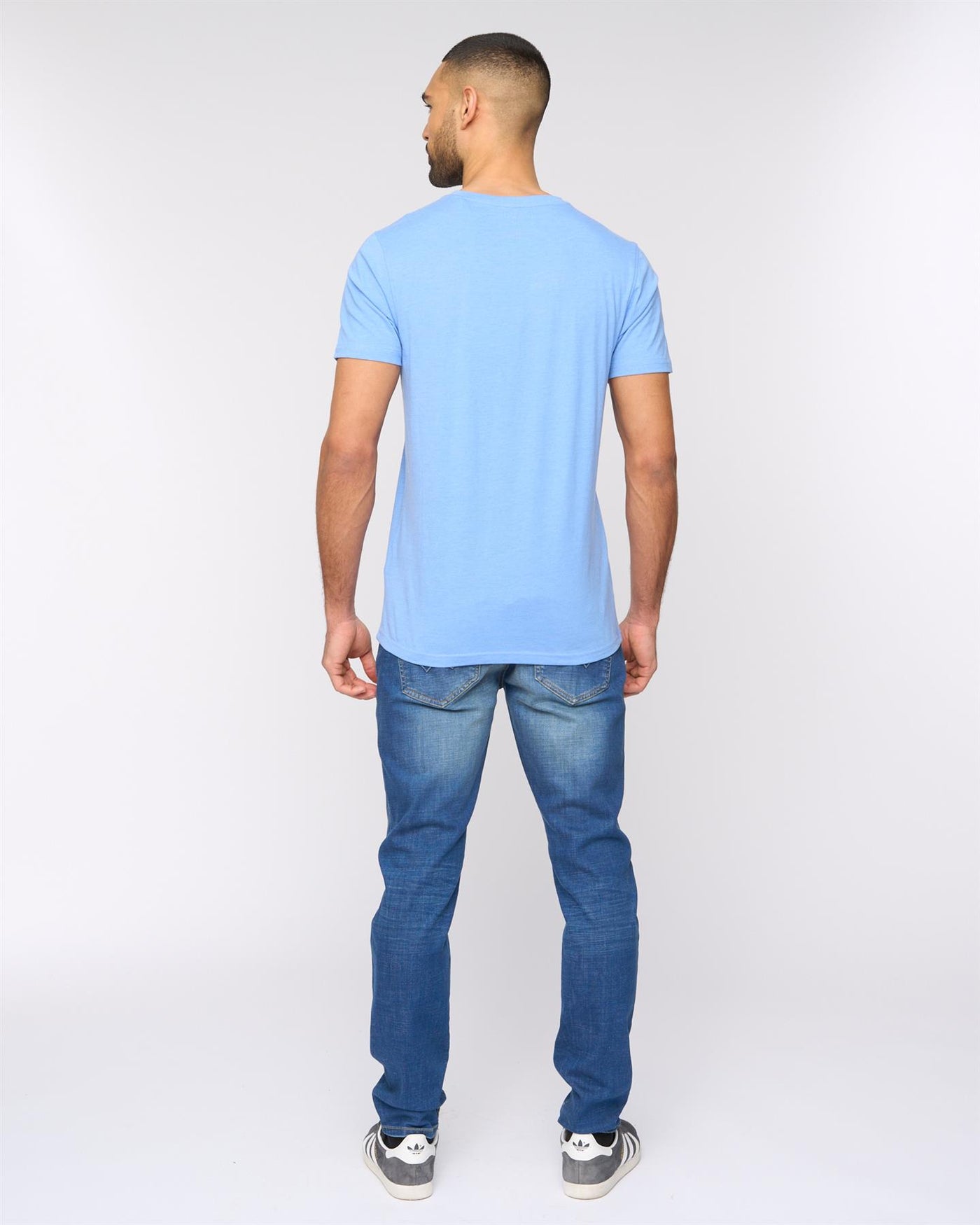Mens Barlowe T-Shirt Mid Blue Marl