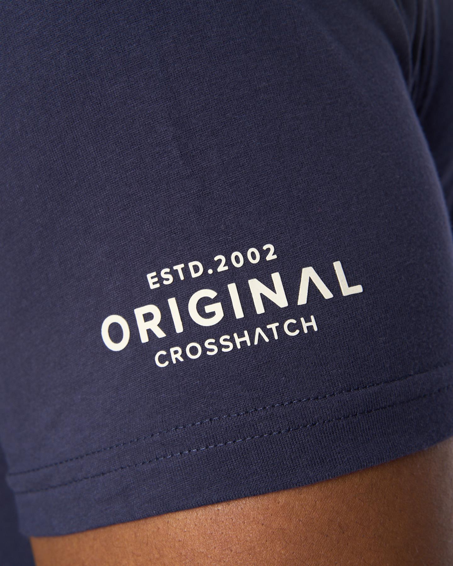 Mens Flowered T-Shirt Navy