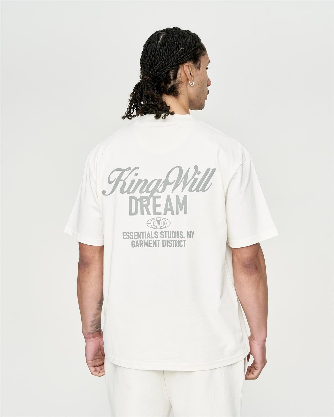 Mens Studio Scripted T-Shirt Off White