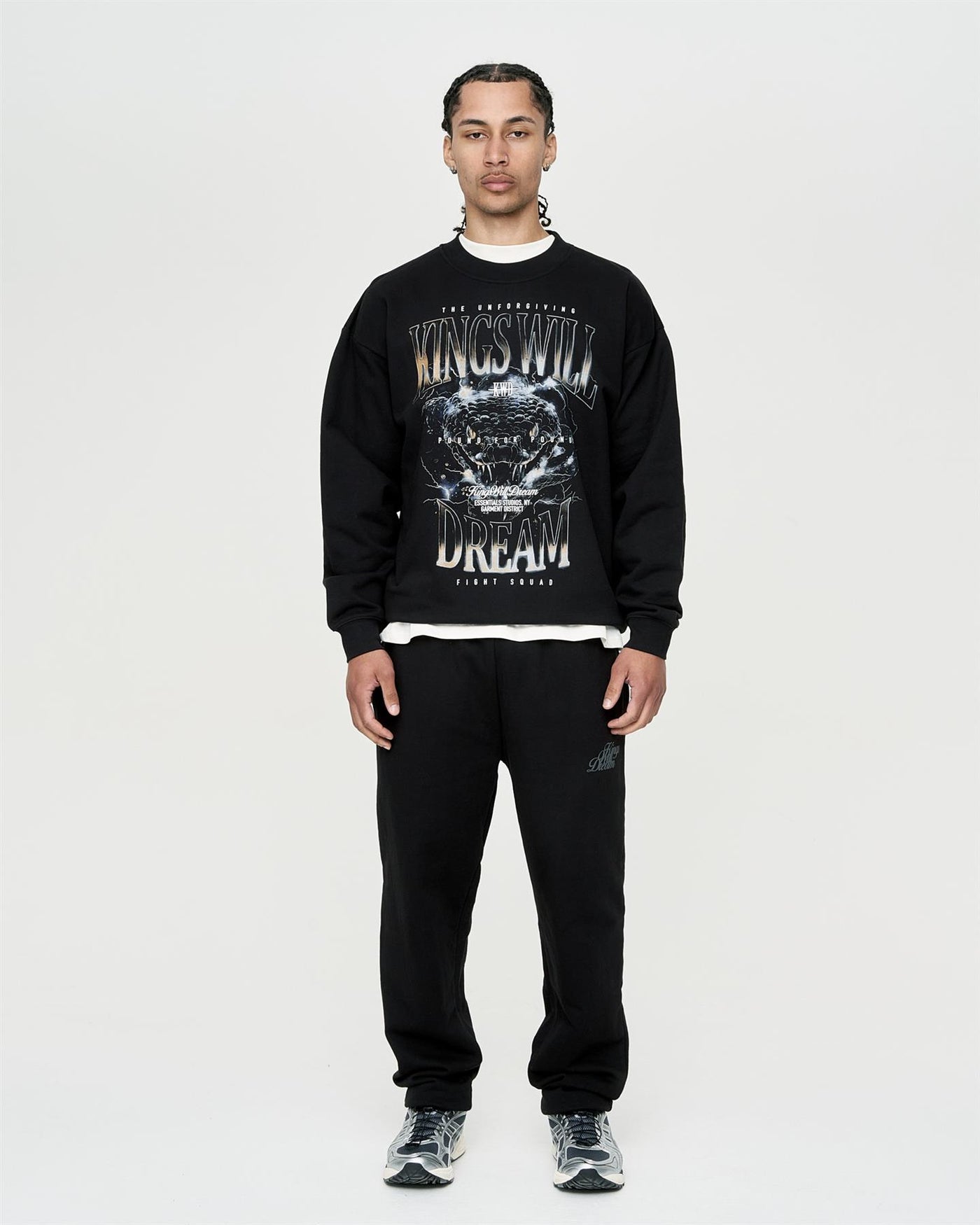 Mens Studio Snake Eyes Crew Sweat Black