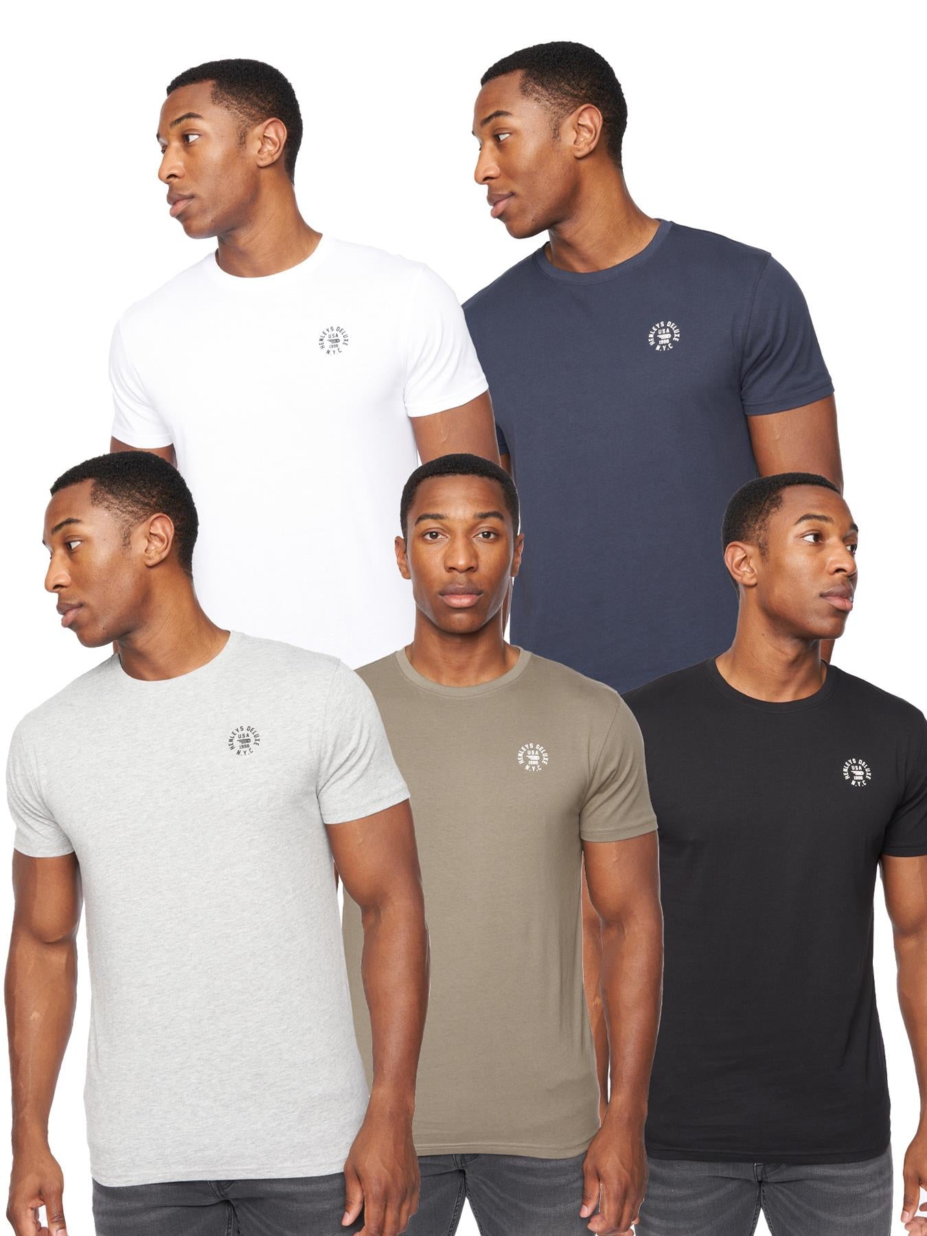 Mens Calyer T-Shirt 5pk Assorted