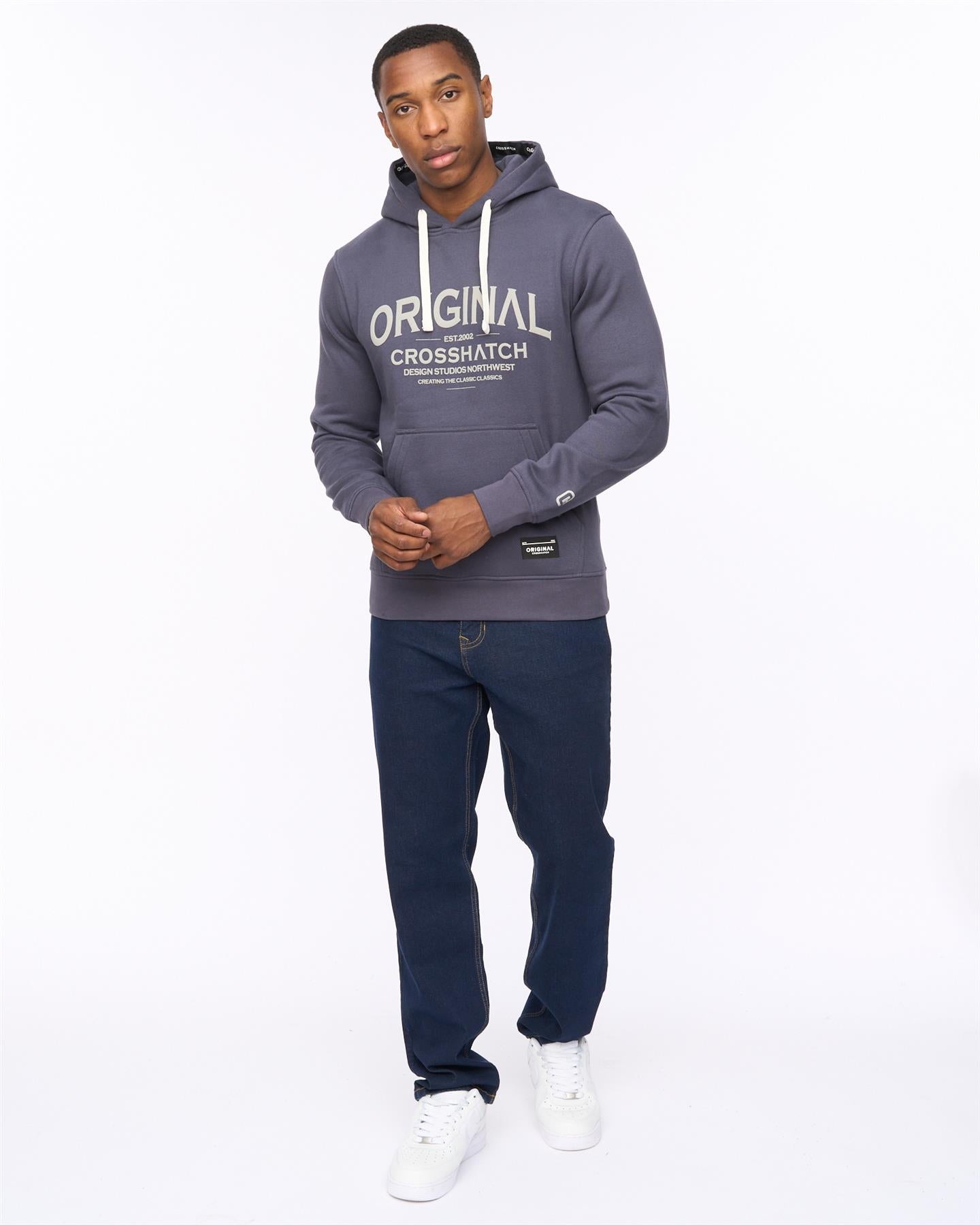 Mens Vintarge Hoodie Navy