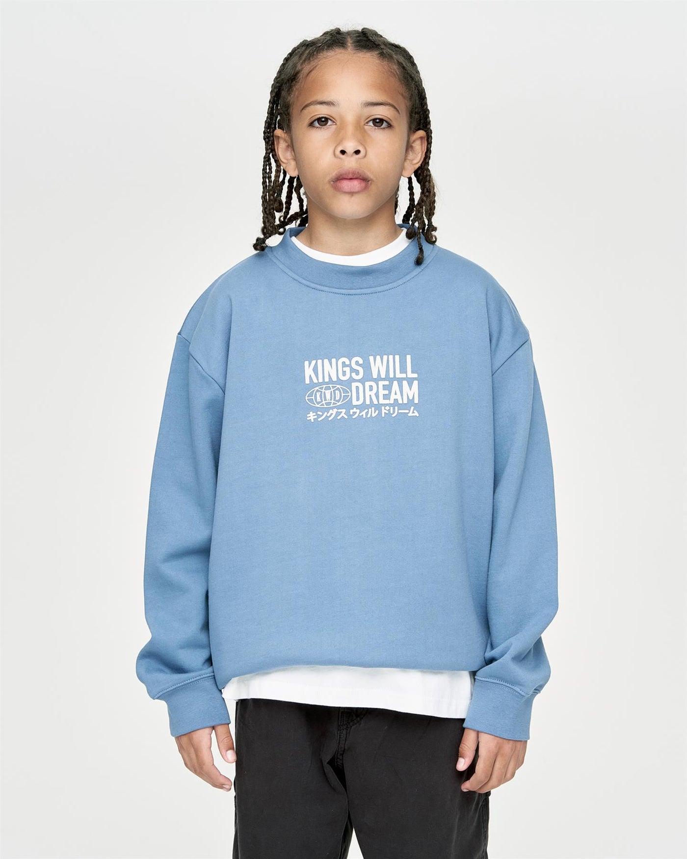 Kids Boys Studio Title Crew Sweat Blue