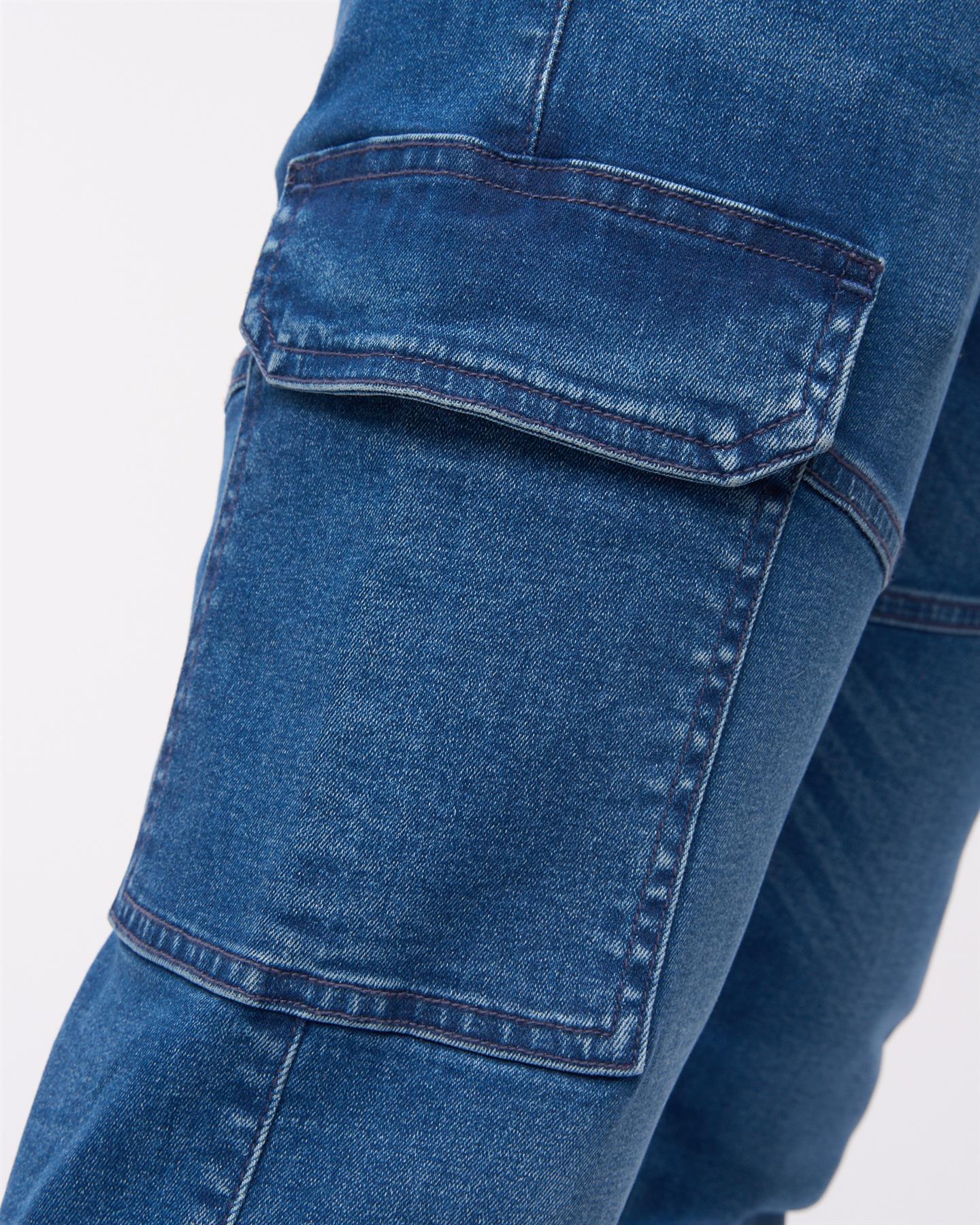 Malimore Cargo Cuff Jeans Stone Wash