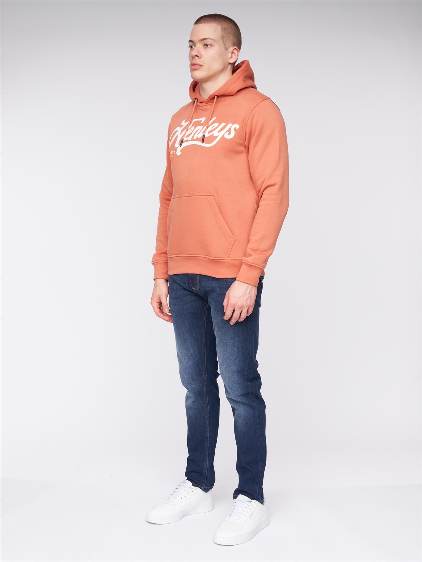 Mens Scripthen Hoodie Brick Red