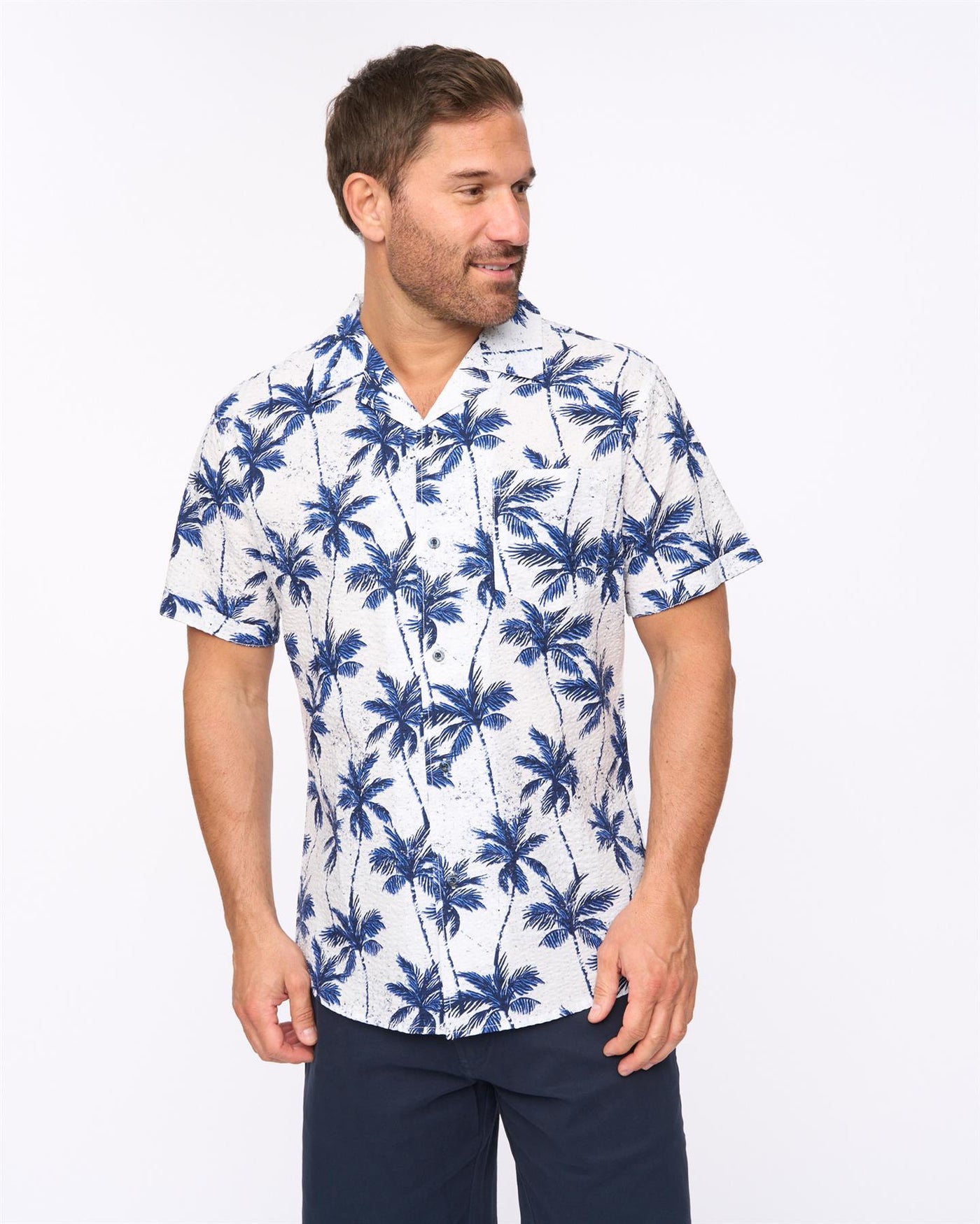 Mens Palmetto Short Sleeve Shirt White