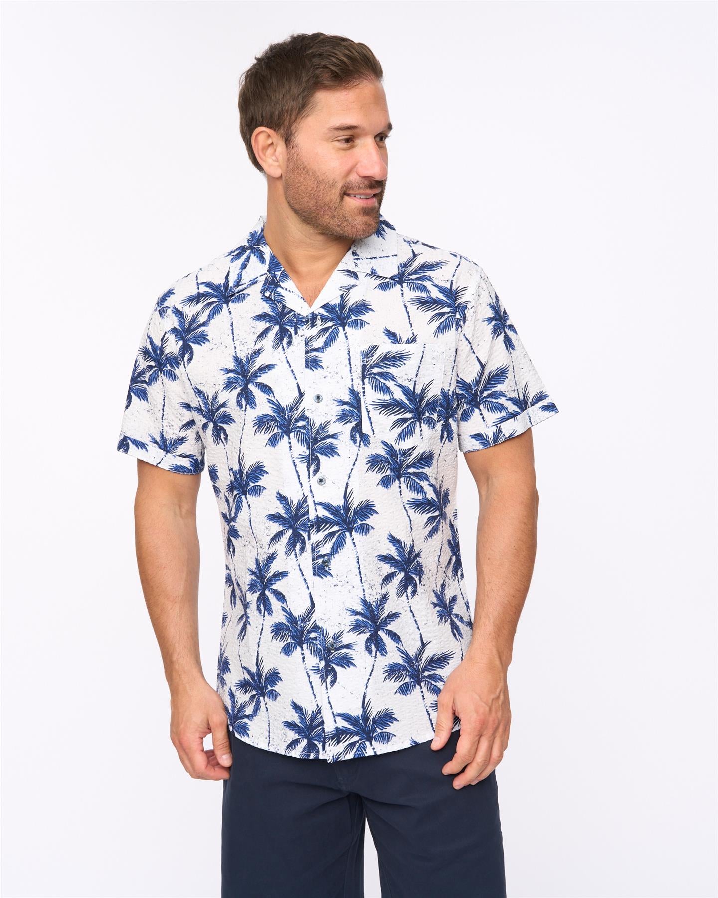 Mens Palmetto Short Sleeve Shirt White