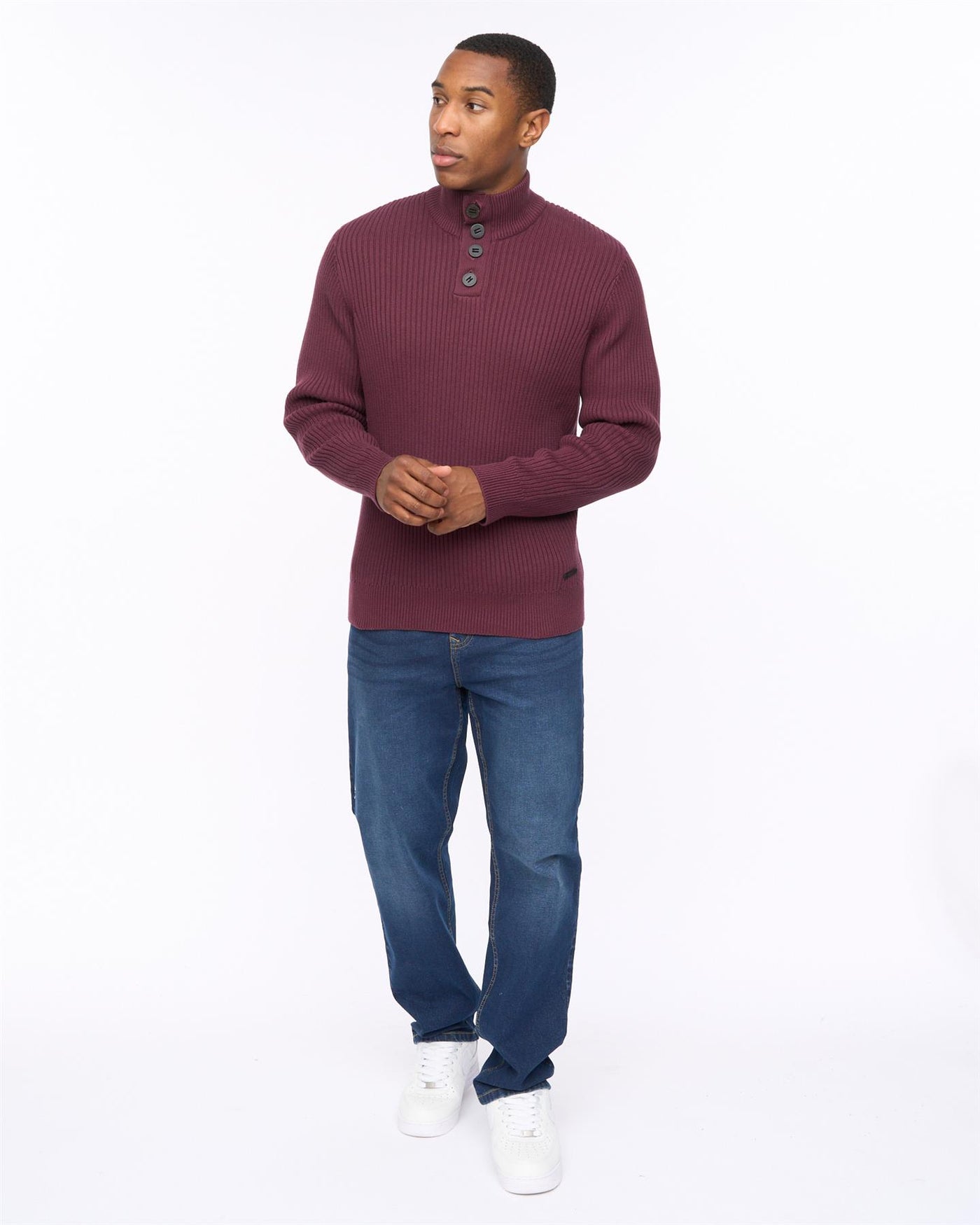 Mens Wellburys Chunky Knit Raisin
