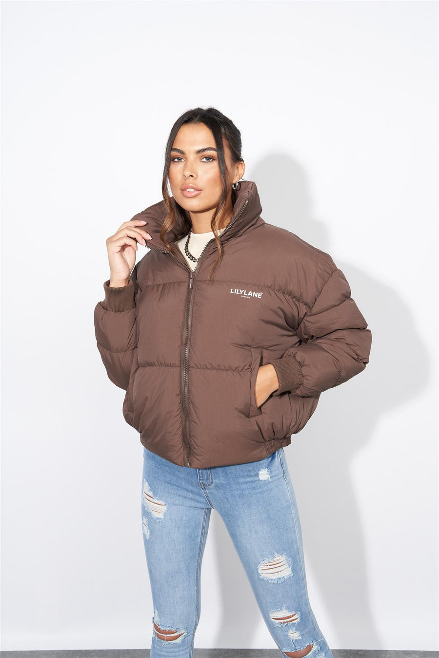 Ladies Lily Lane Julianna Jacket Brown