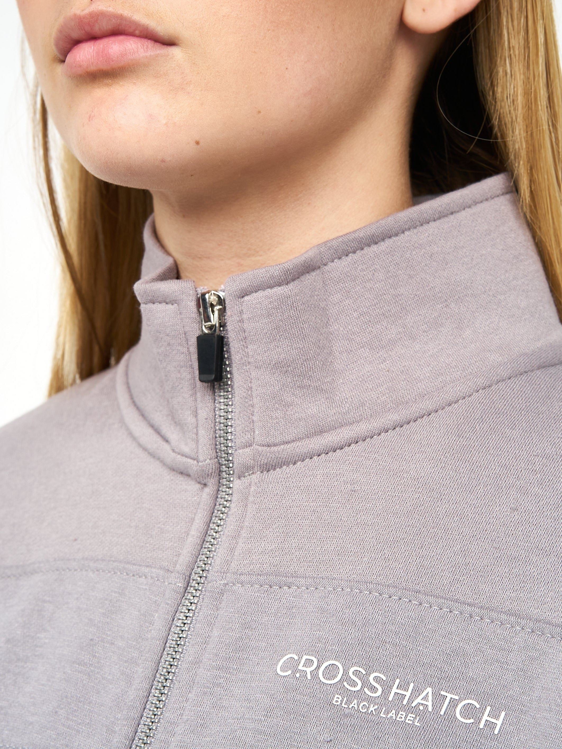 Womens Milwalk Crop Zip Thru Hoodie Sleet