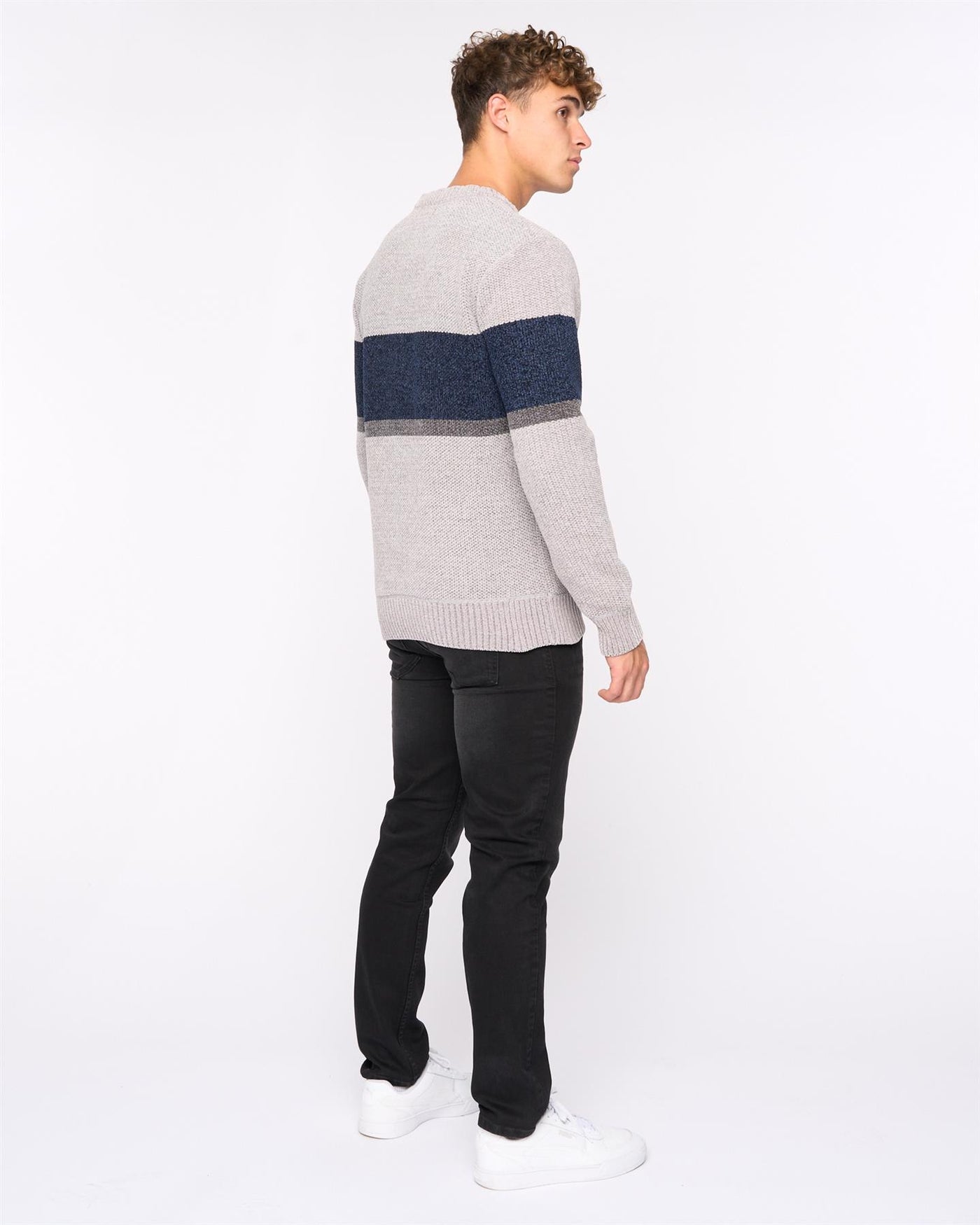 Mens  Kirkman Crew Knit Light Grey