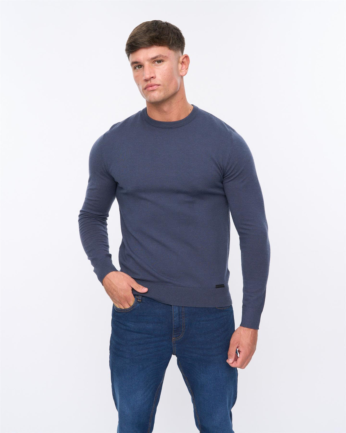 Mens Consenza Crew Knit Navy