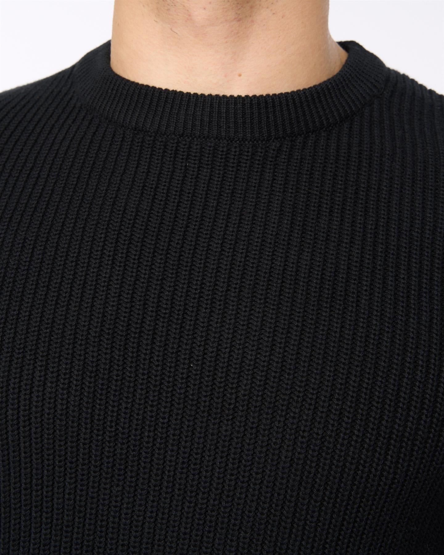 Mens Jampster Crew Knit Black
