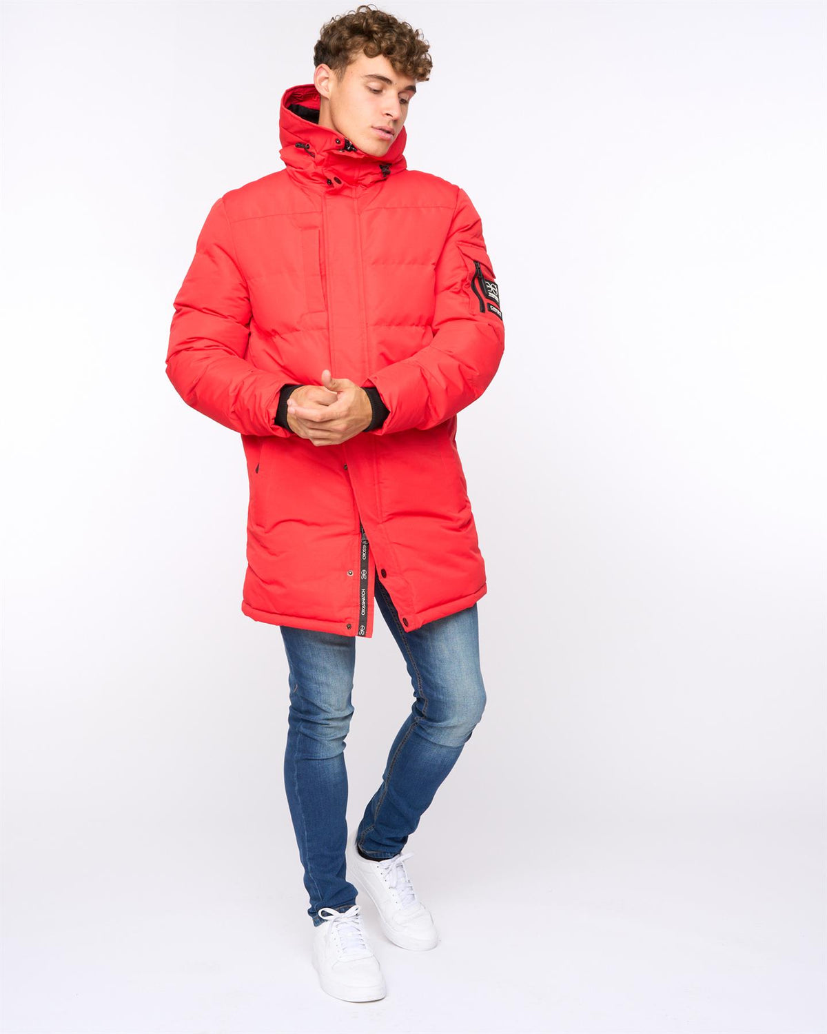 Mens Milwaka Long Jacket Red