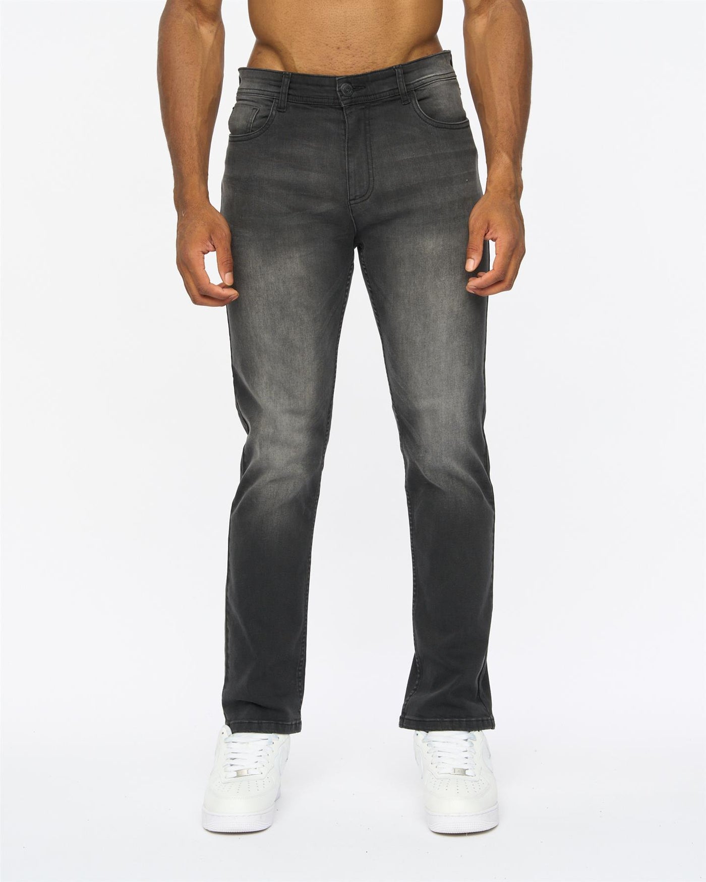 Mens Janstar Straight Leg Jeans Black Wash