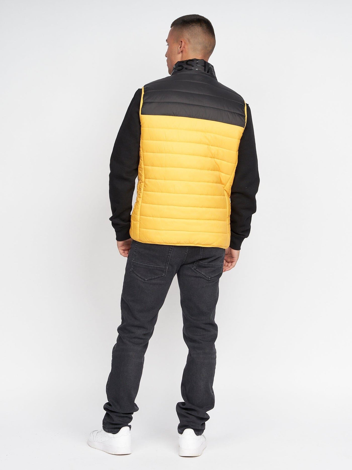 Mens Presnell High Neck Gilet Yellow