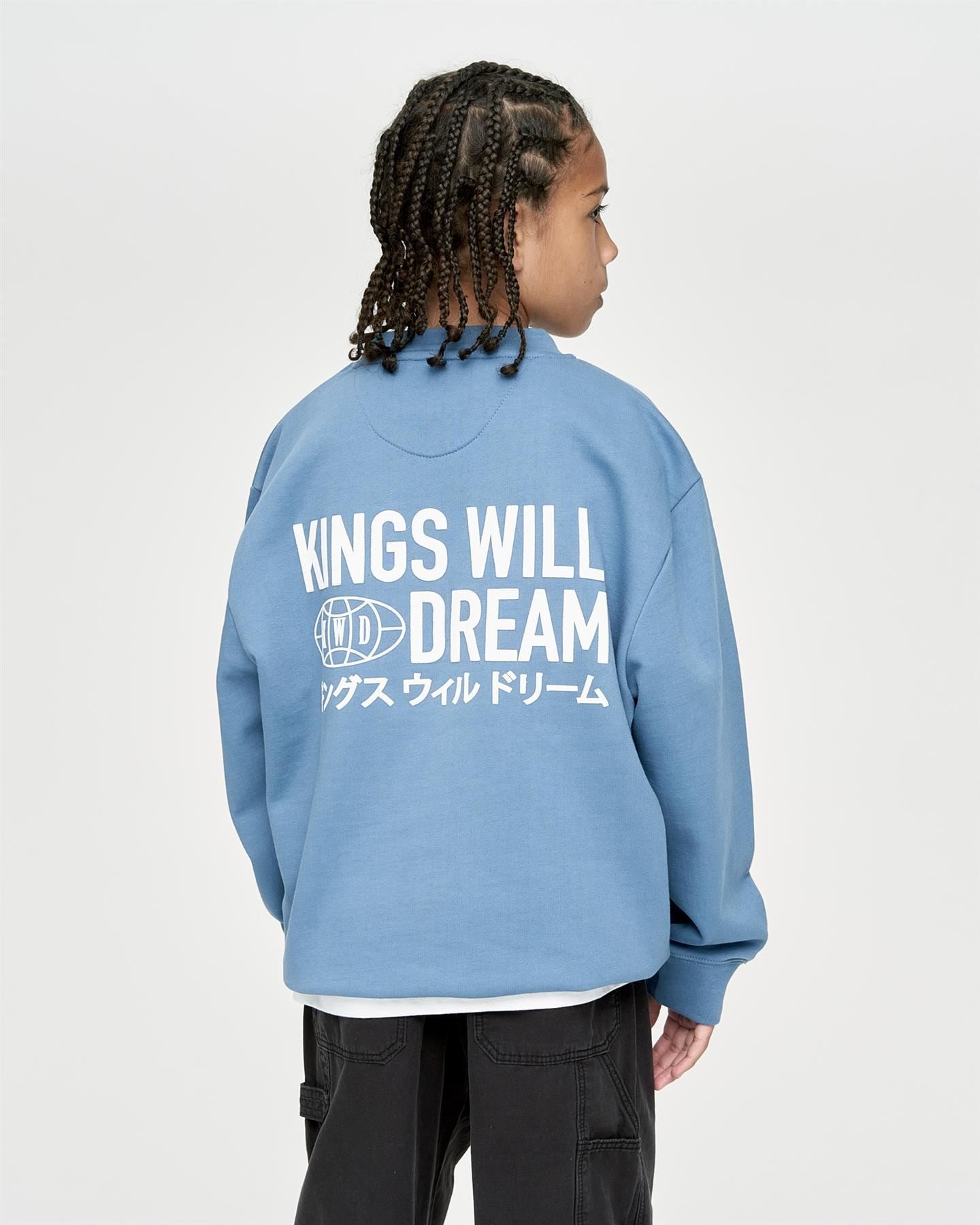 Kids Boys Studio Title Crew Sweat Blue