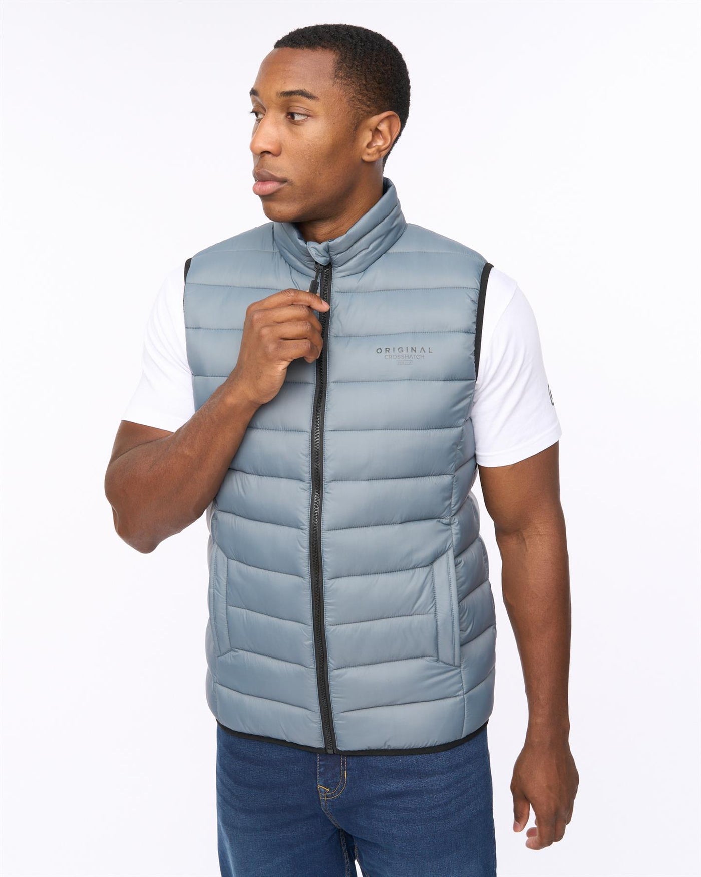 Mens Gattering MVE Gilet Denim Blue