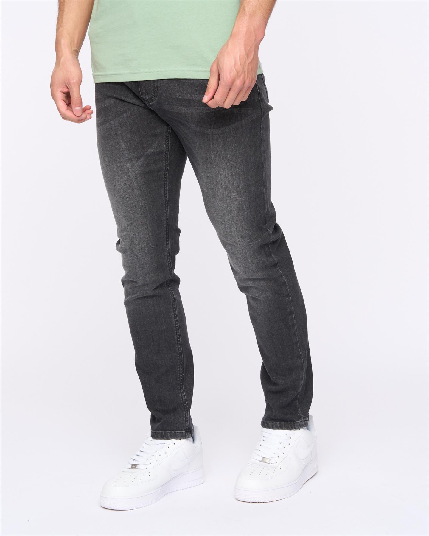 Mens Craze Comfort Fit Jeans Charcoal