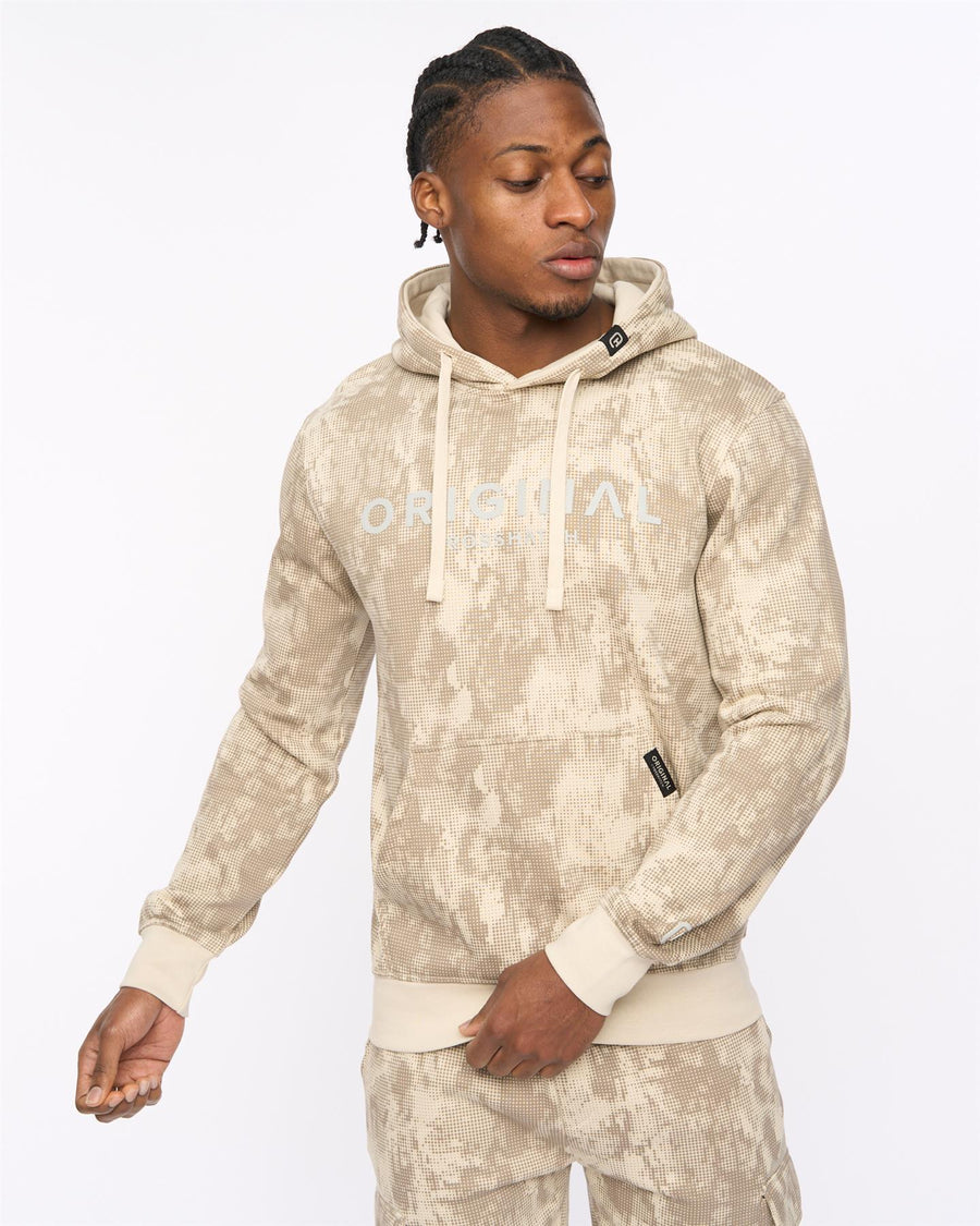 Mens Bardon Camo Hoodie Light Stone