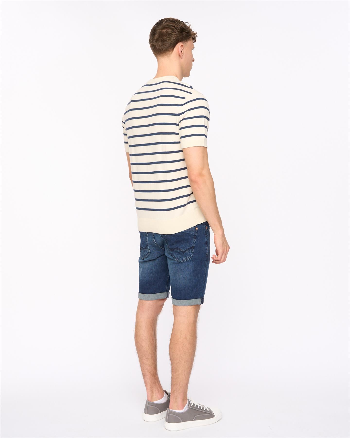 Mens Norwell Knit T-Shirt Light Stone