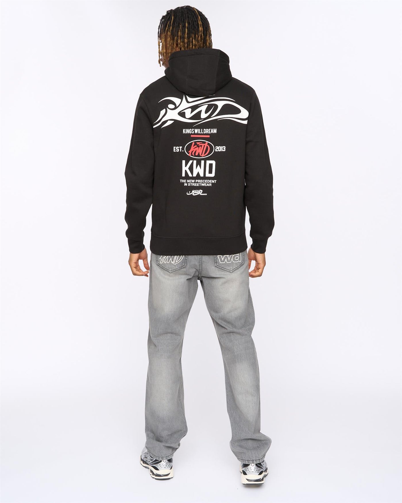 Mens Tattooed Hoodie Black