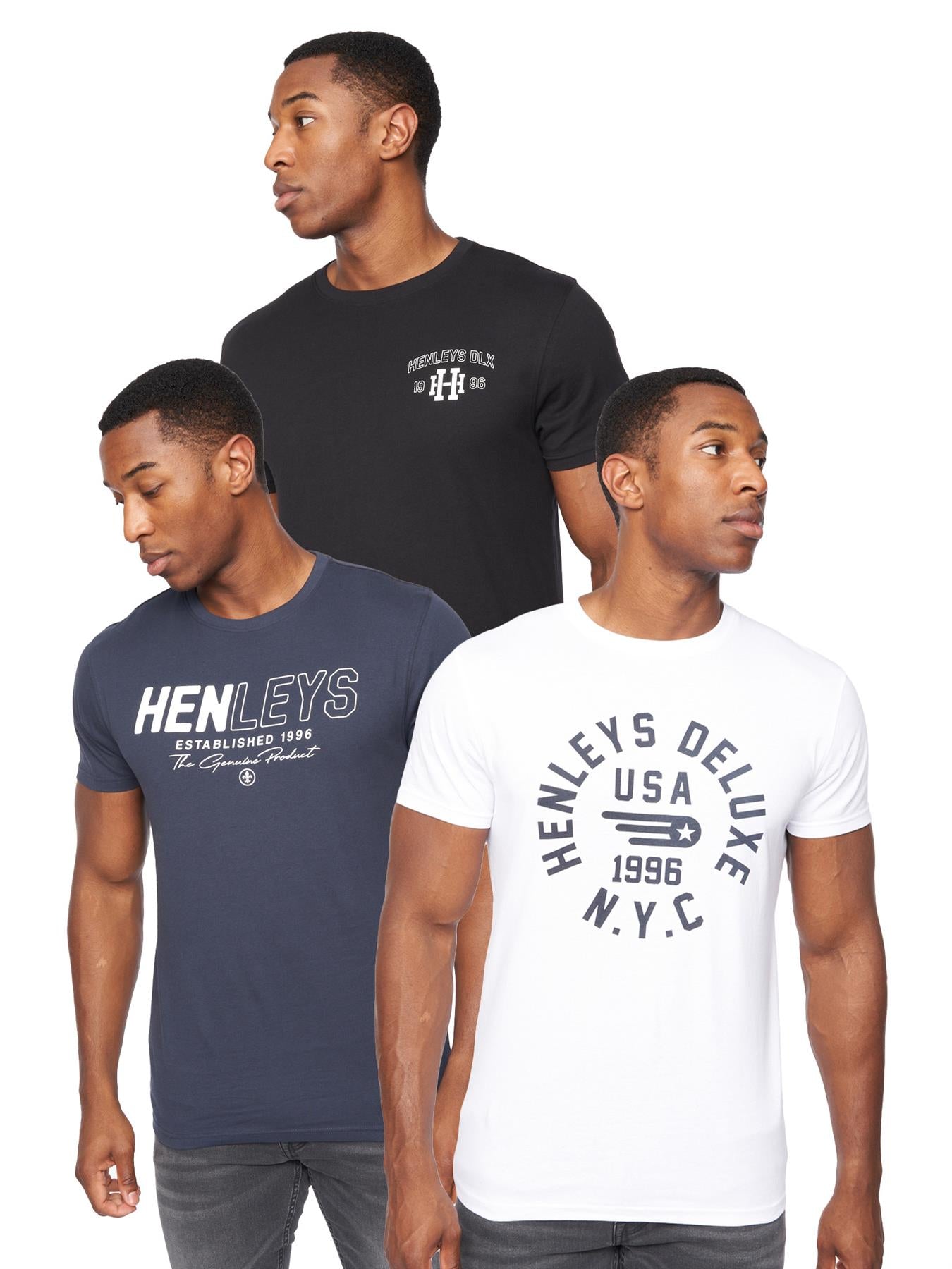 Mens Melvern T-Shirt 3pk Assorted