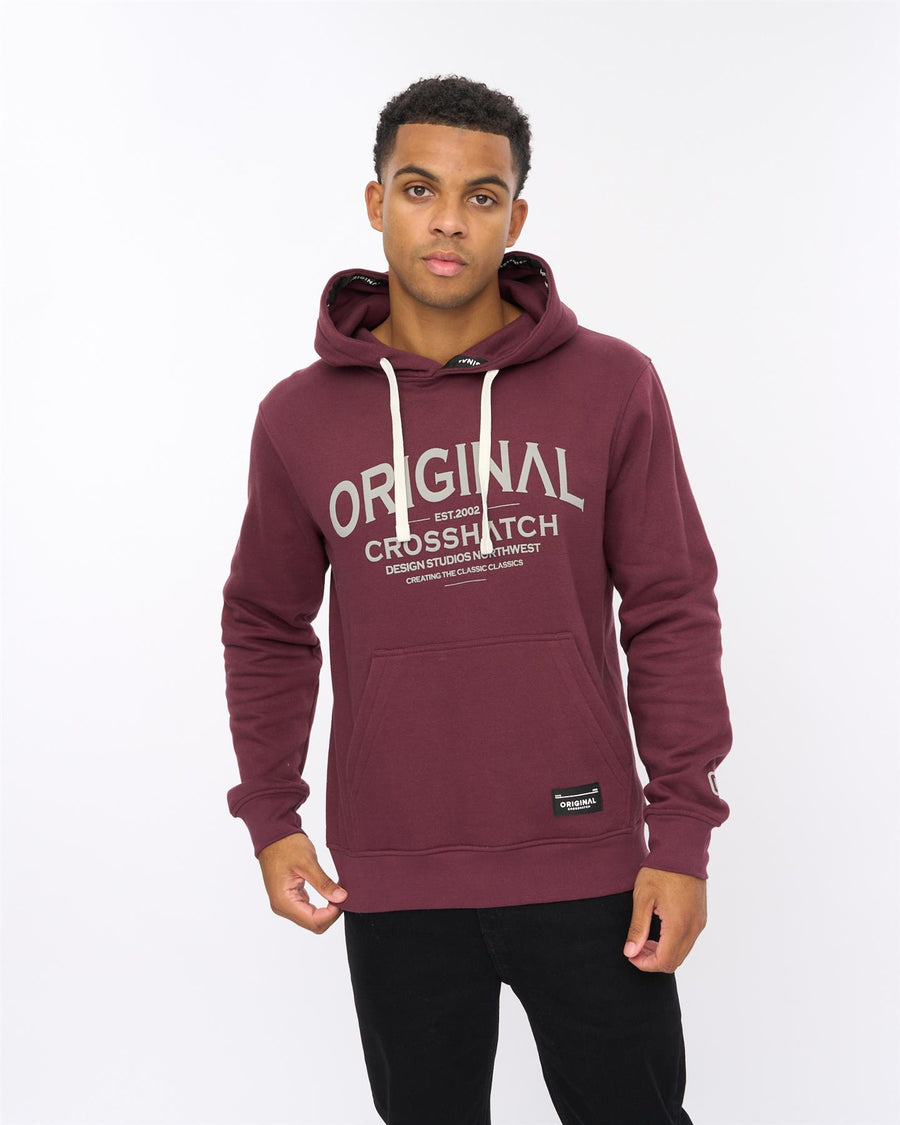Mens Vintarge Hoodie Raisin