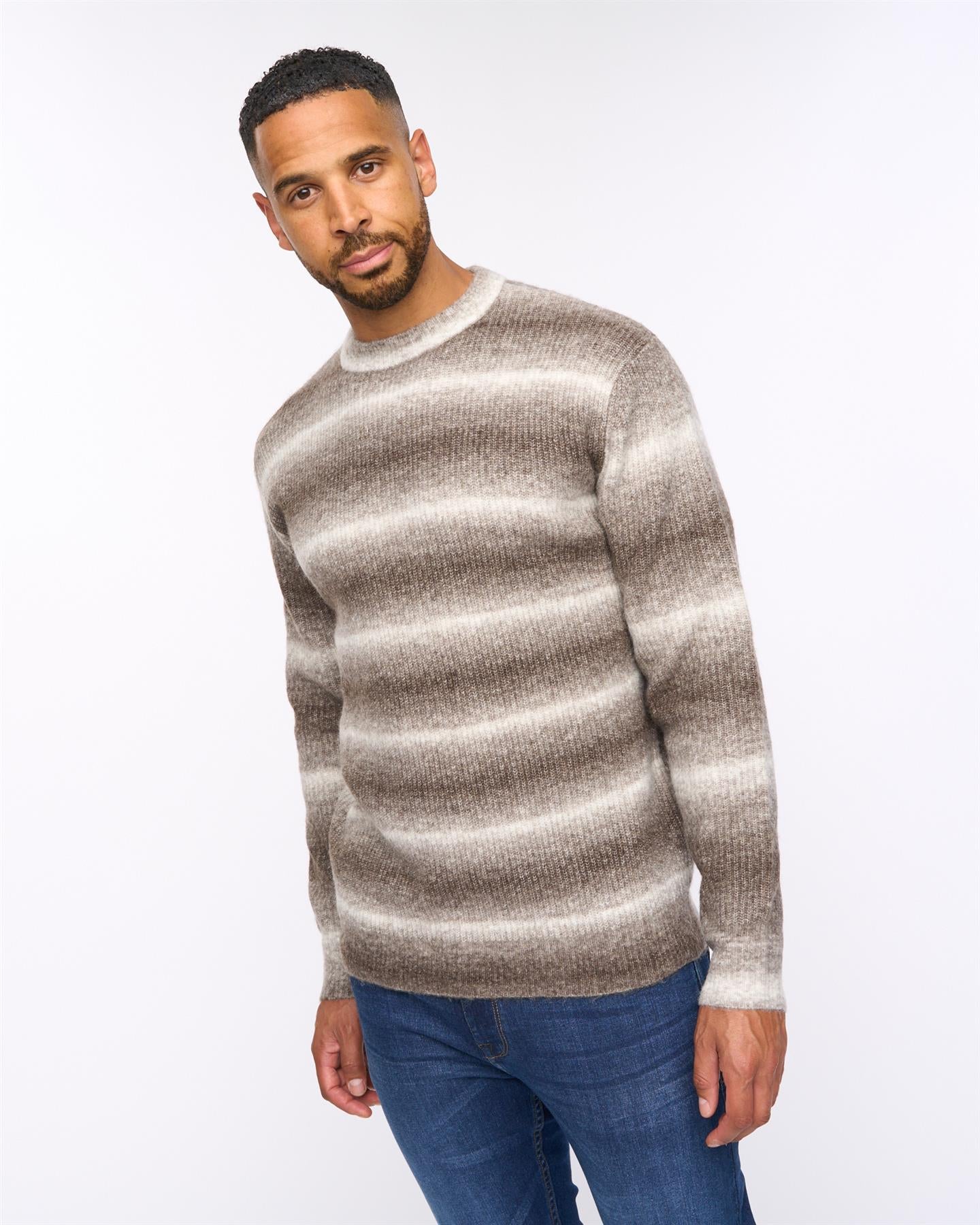 Ormonde Ombre Spacedye Jumper Taupe