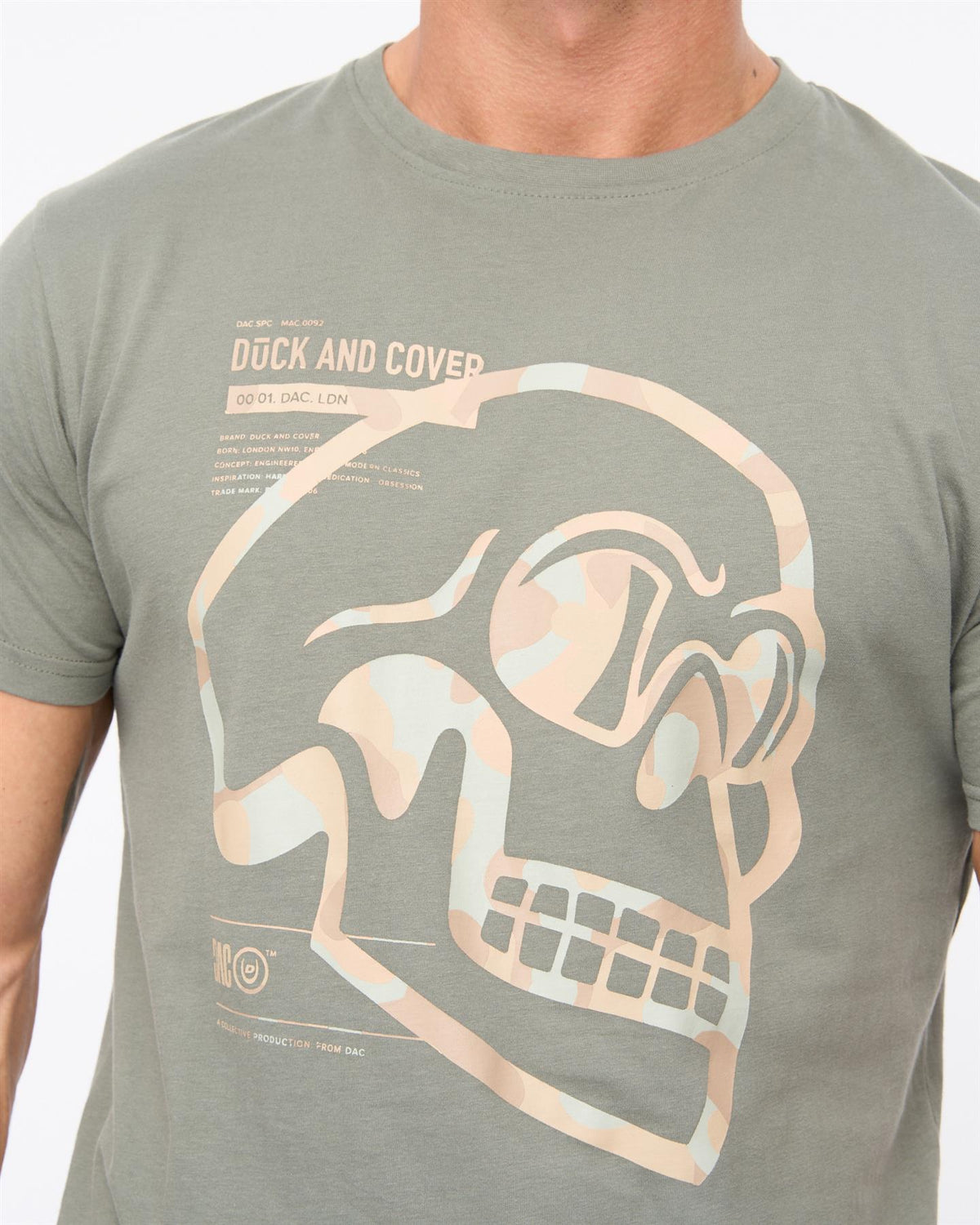 Mens Skullmatic T-Shirt Dark Olive