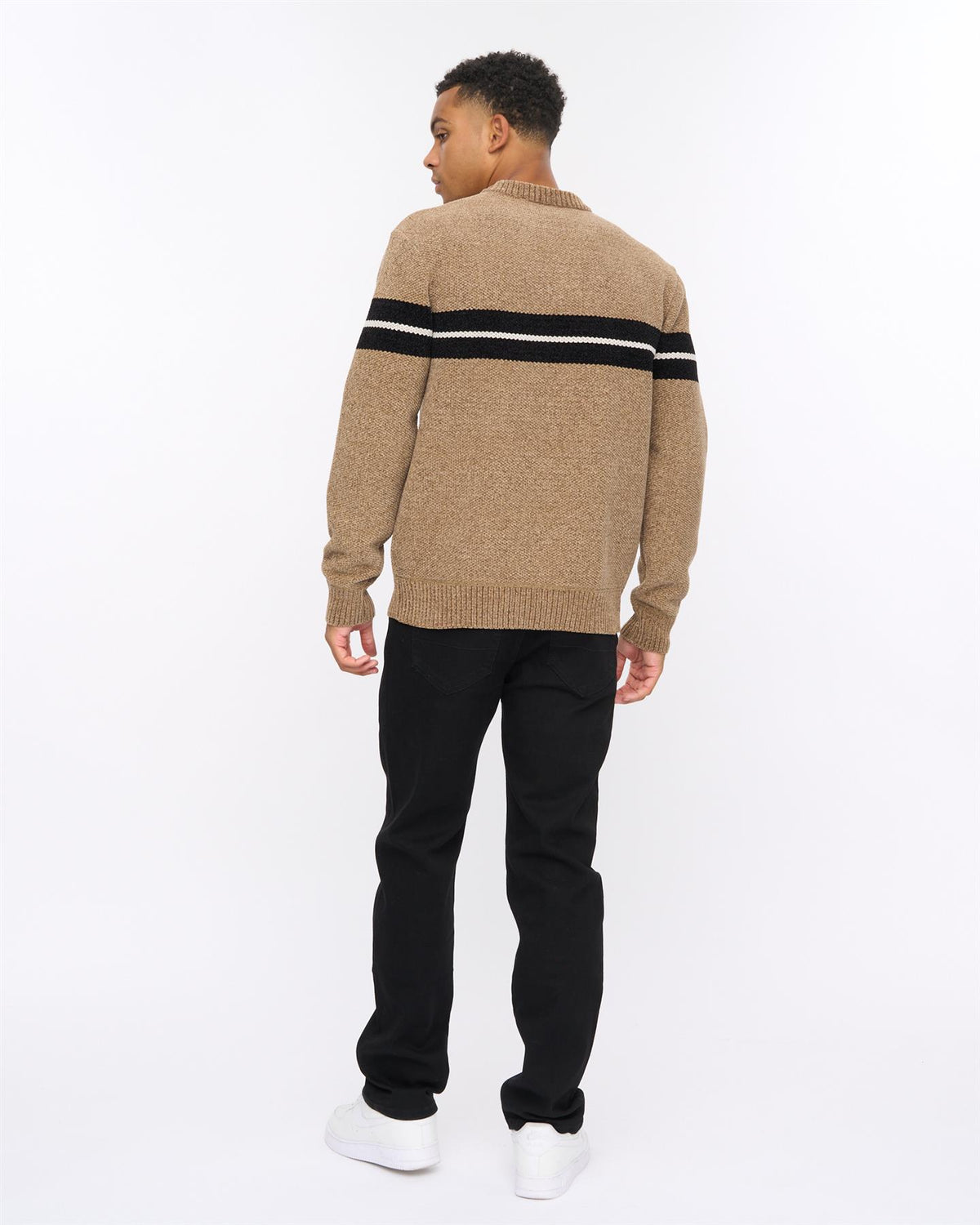 Mens Roundall Chenille Knit Taupe