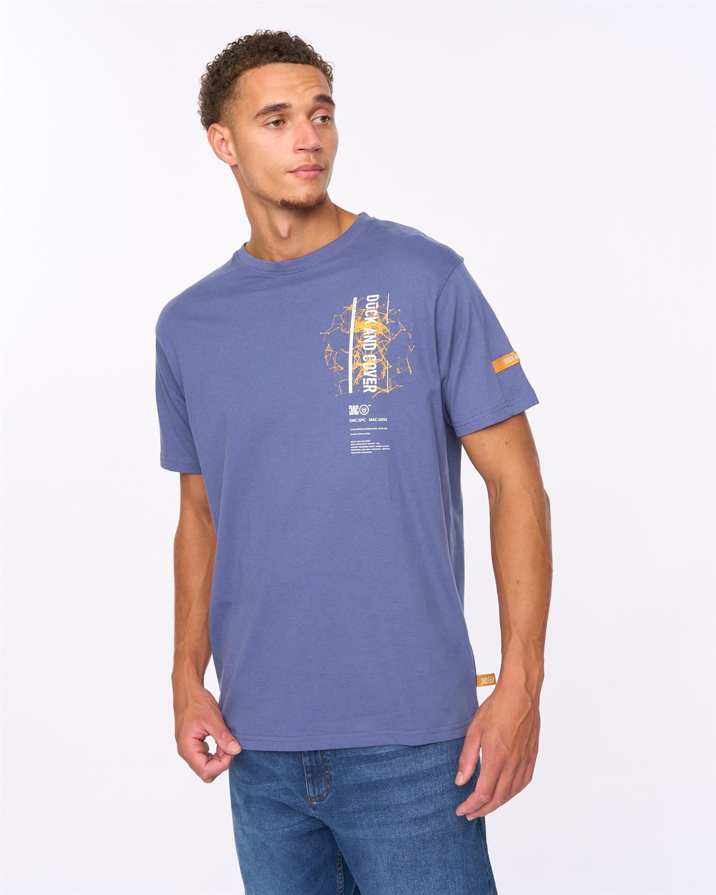 Mens Protonz T-Shirt Denim Blue